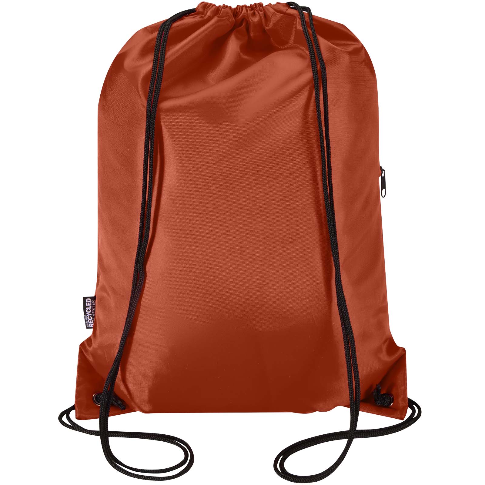 Sac à cordon Oriole en RPET avec poche avant zippée, 5 L