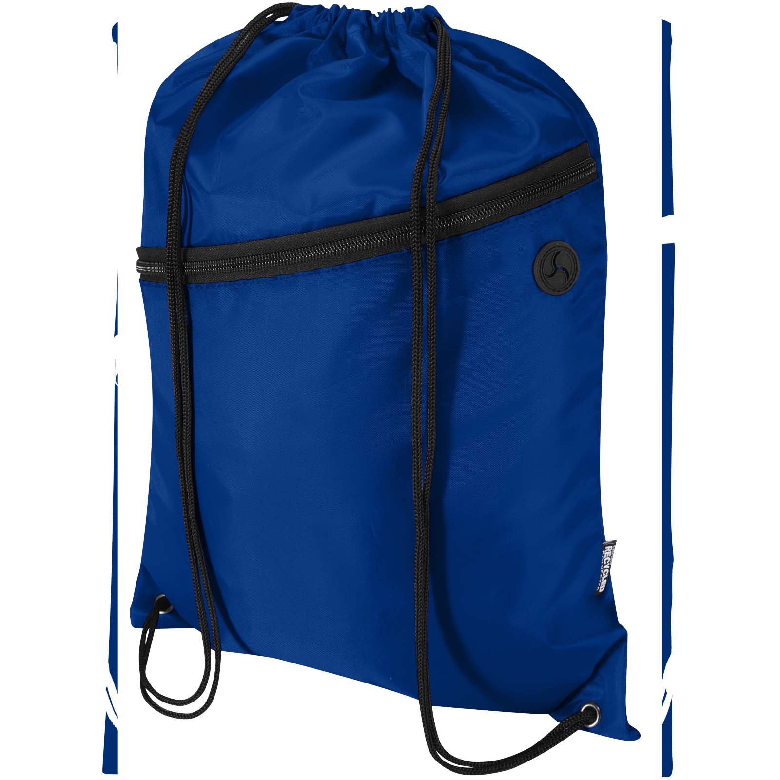 Sac à cordon Oriole en RPET avec poche avant zippée, 5 L