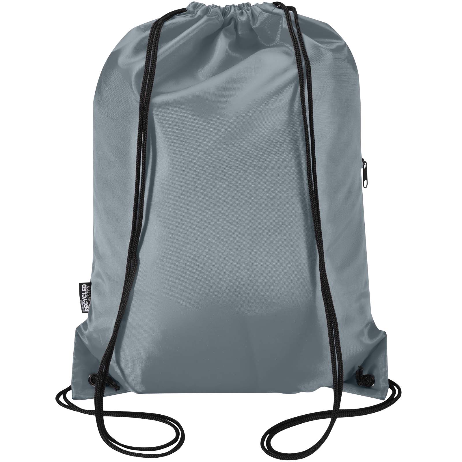 Sac à cordon Oriole en RPET avec poche avant zippée, 5 L