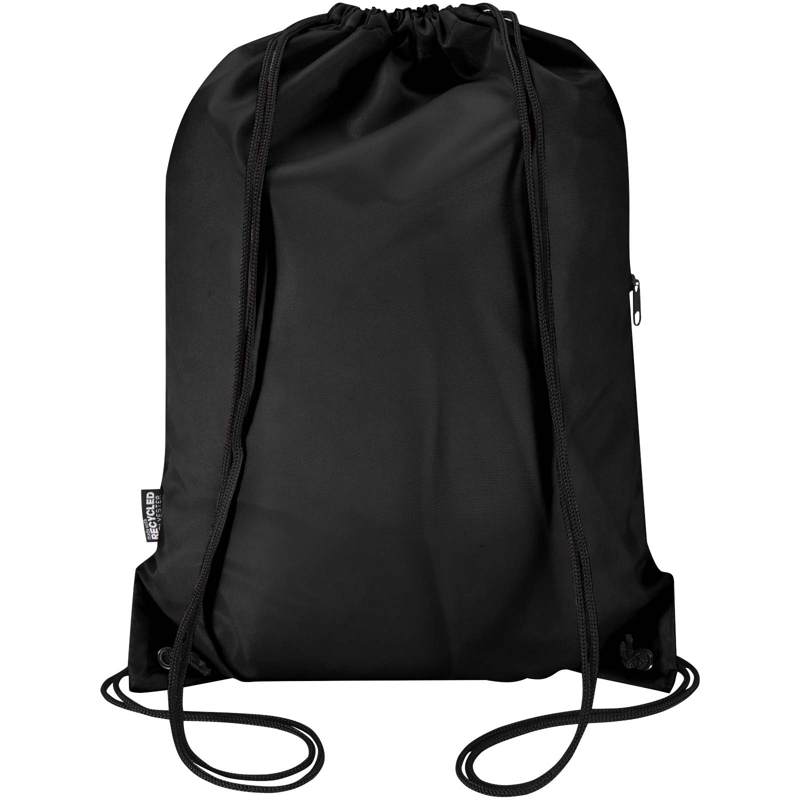 Sac à cordon Oriole en RPET avec poche avant zippée, 5 L