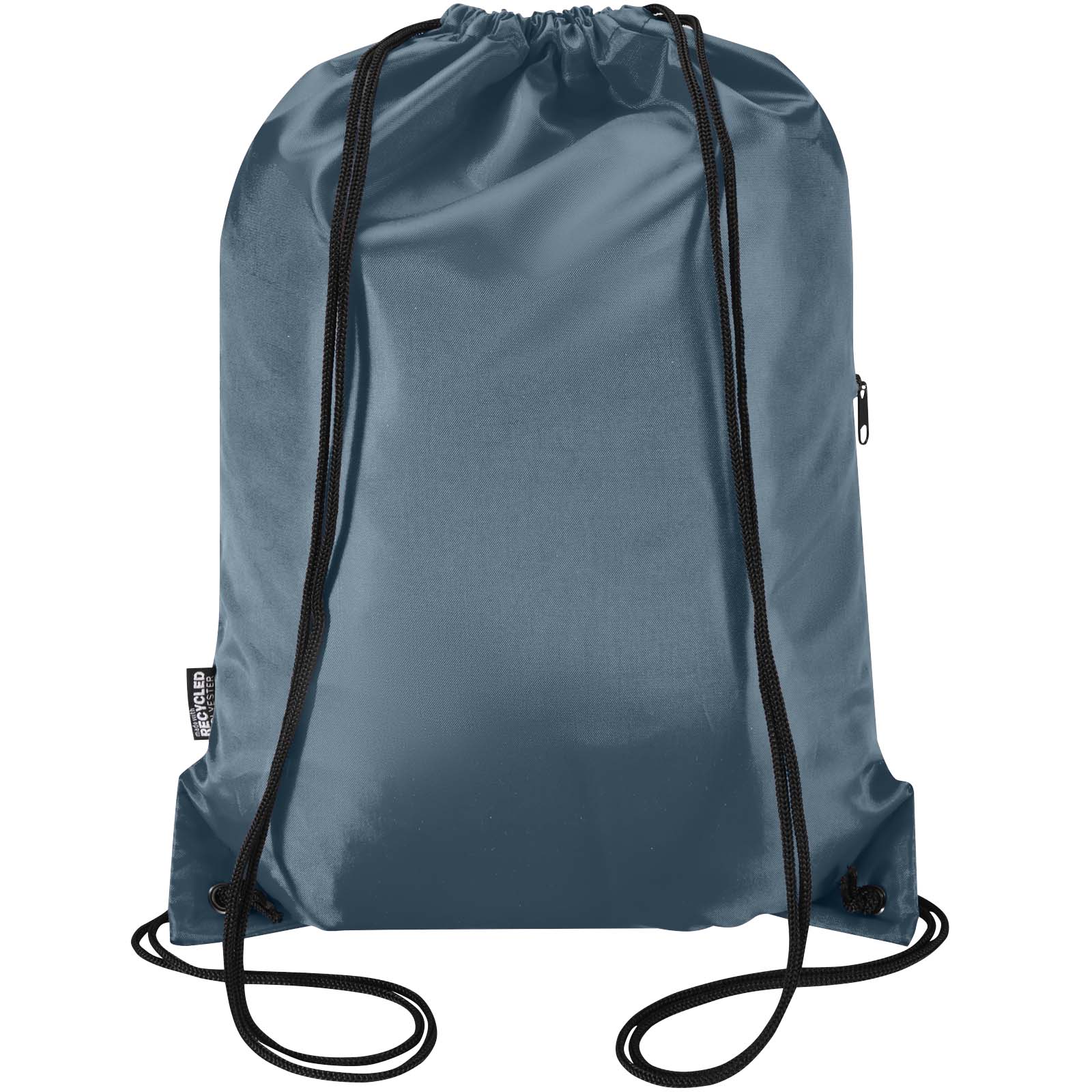 Sac à cordon Oriole en RPET avec poche avant zippée, 5 L