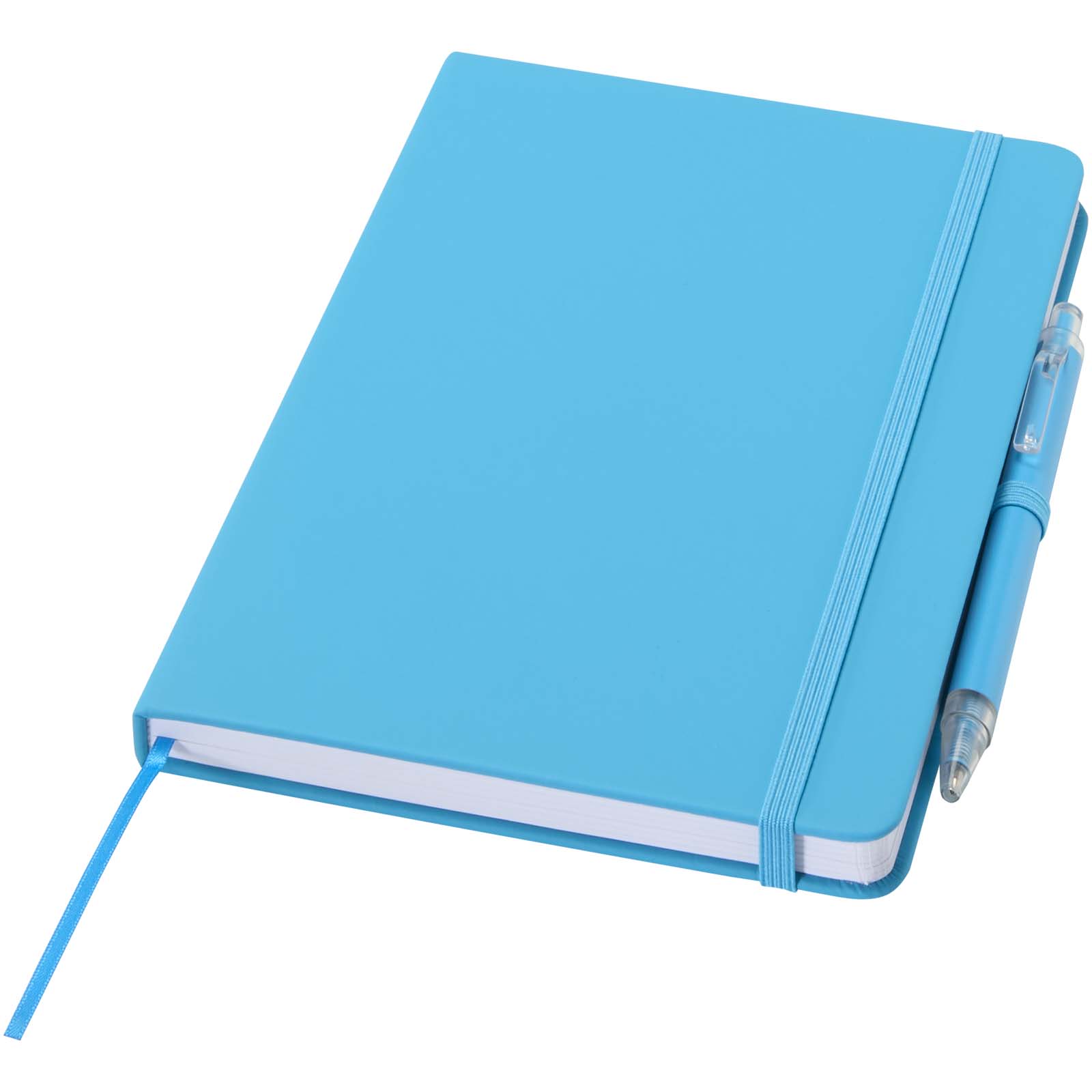 Ensemble comprenant un cahier en papier recyclé Spectrum A5 et un stylo à bille