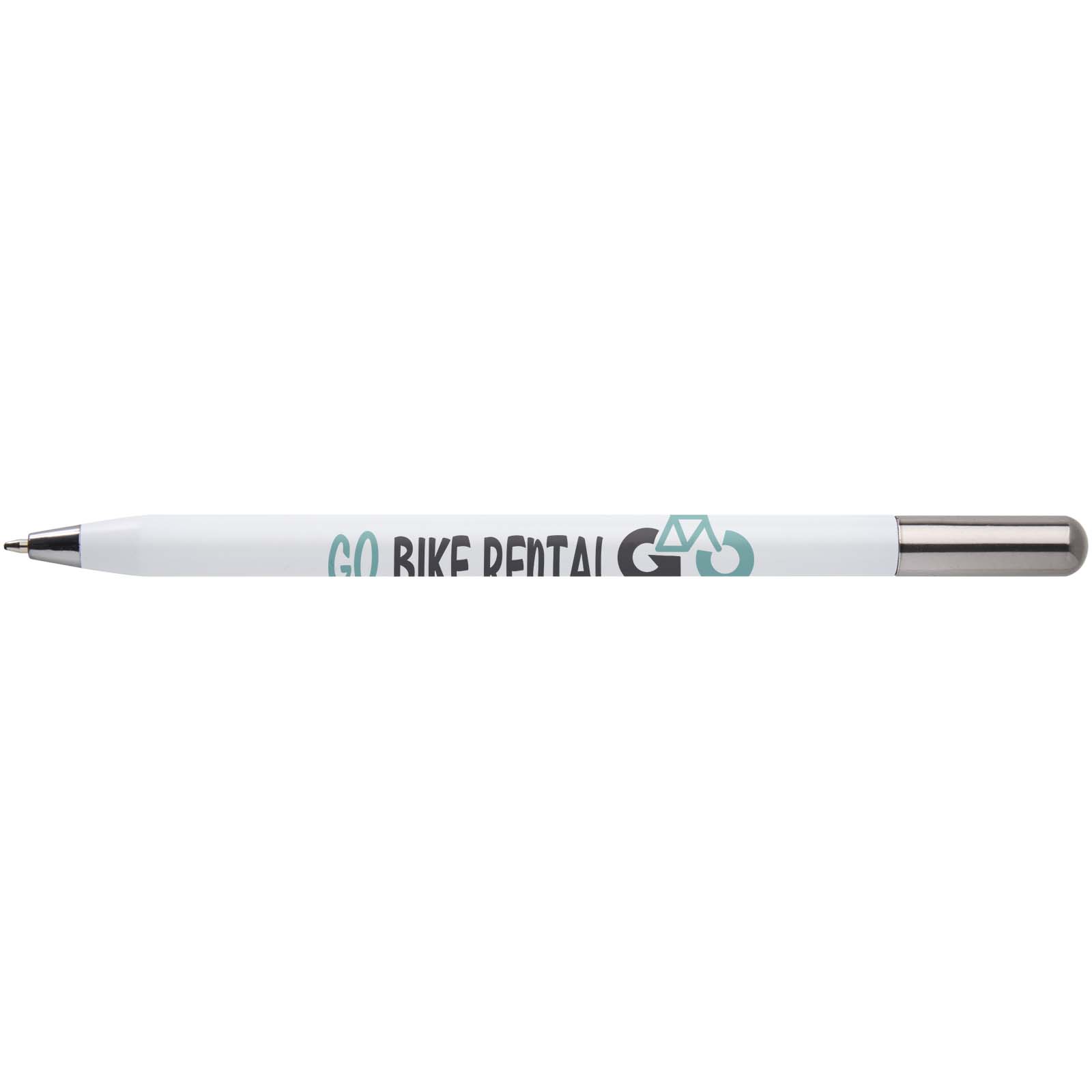 Stylo à bille à mécanisme rotatif SMART en aluminium recyclé (encre noire)