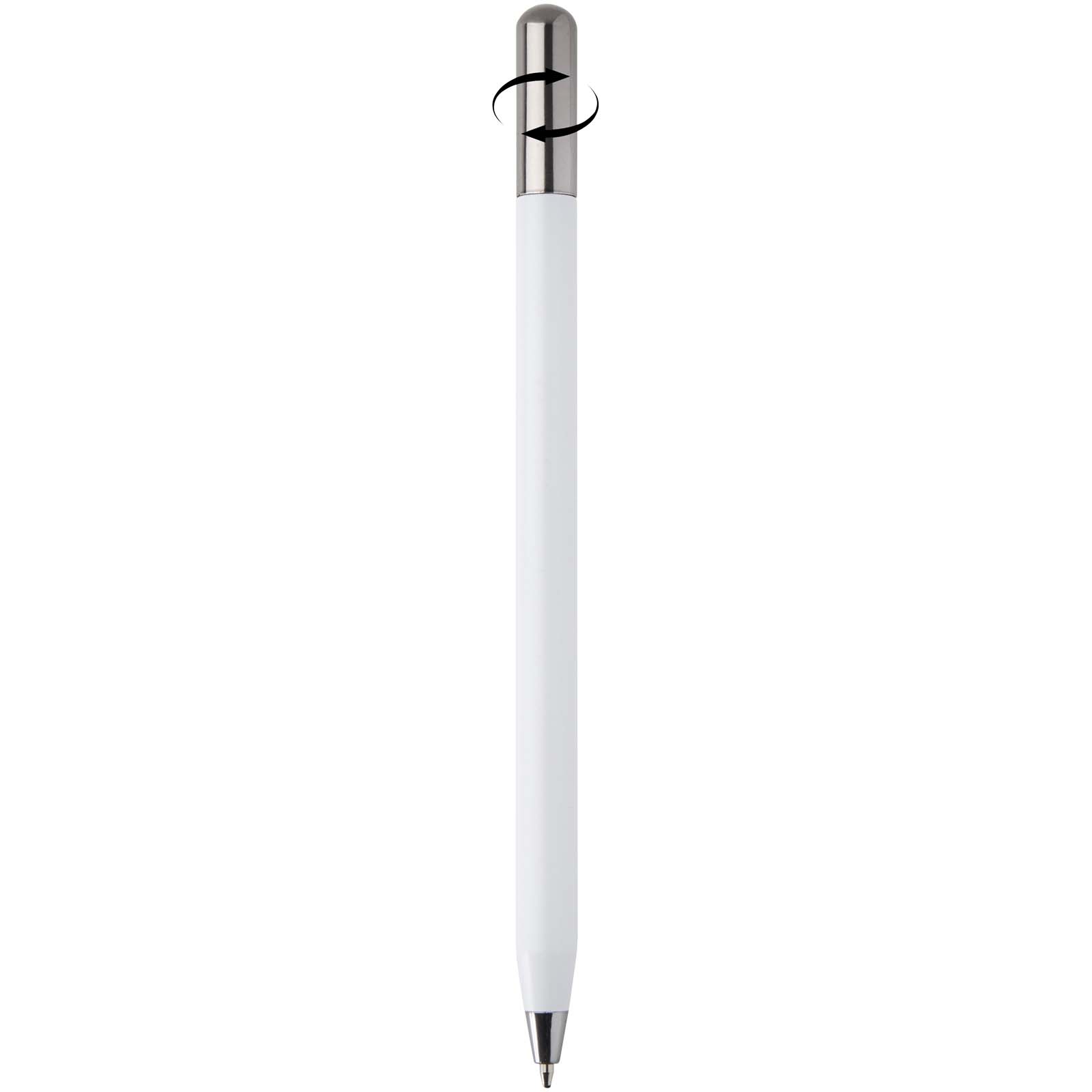 Stylo à bille à mécanisme rotatif SMART en aluminium recyclé (encre noire)