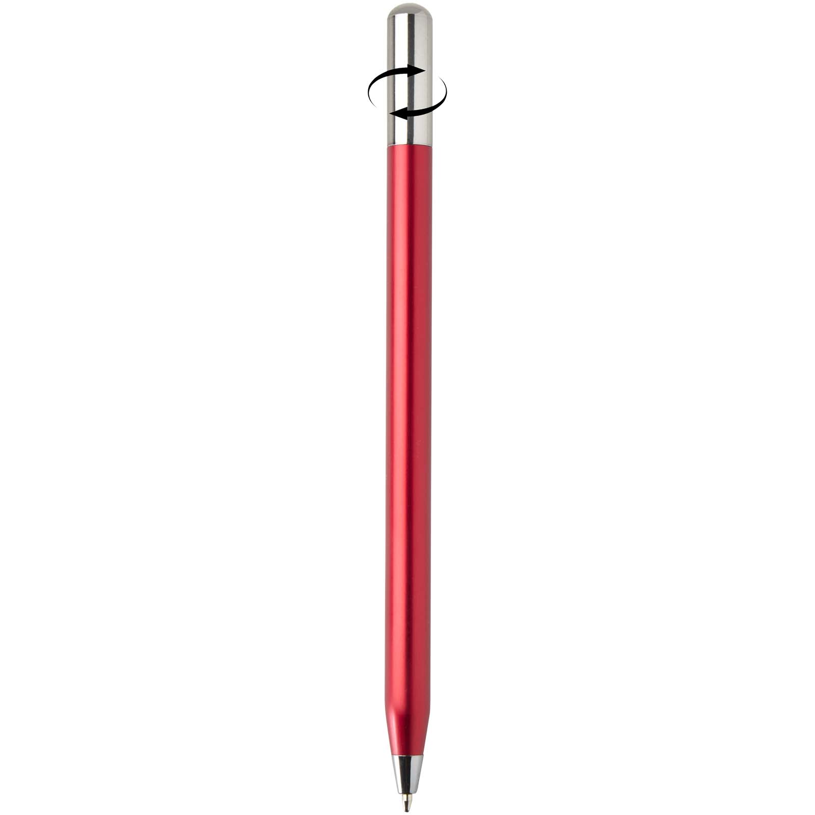 Stylo à bille à mécanisme rotatif SMART en aluminium recyclé (encre noire)