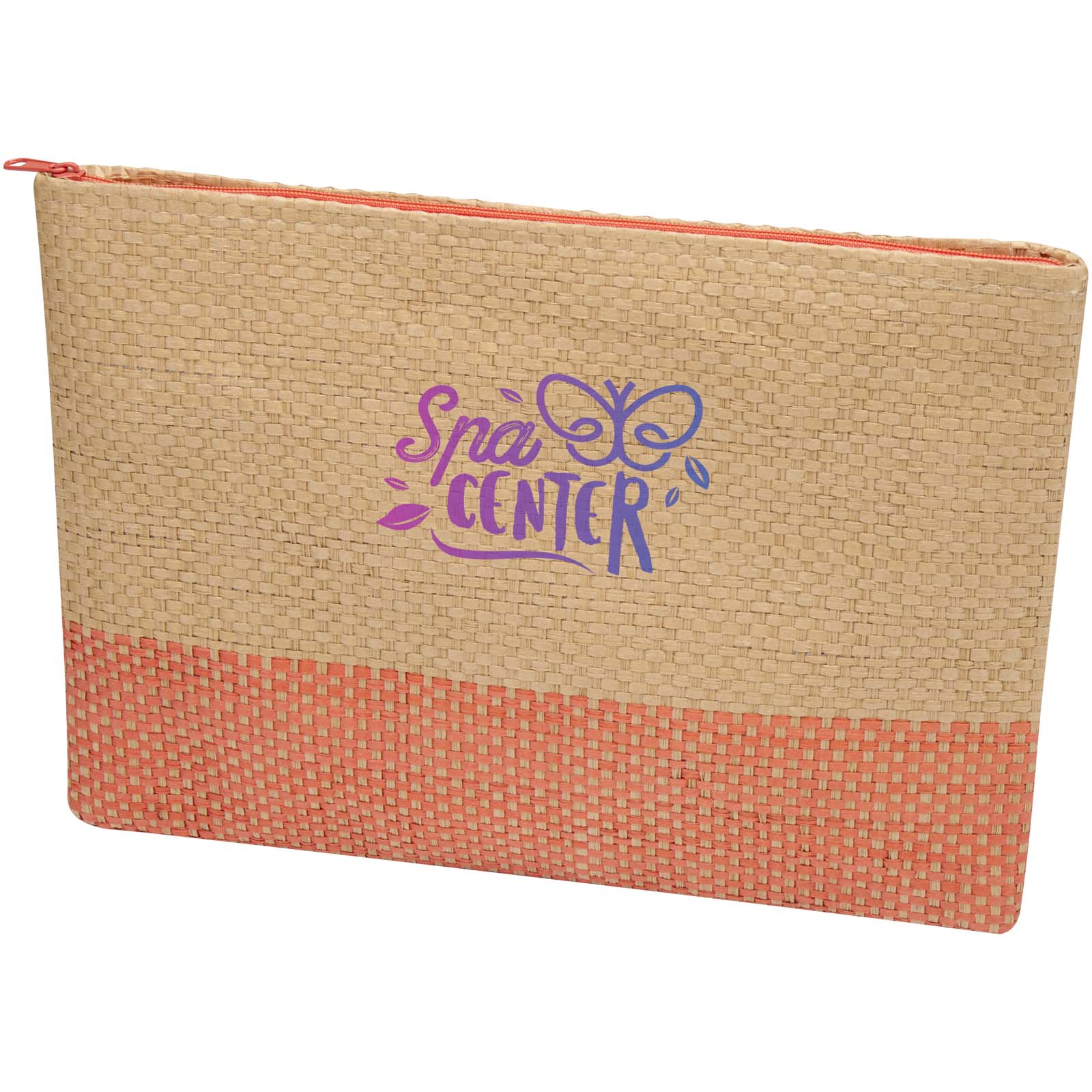 Pochette en papier paille Rhythm avec fermeture à glissière, 3 L