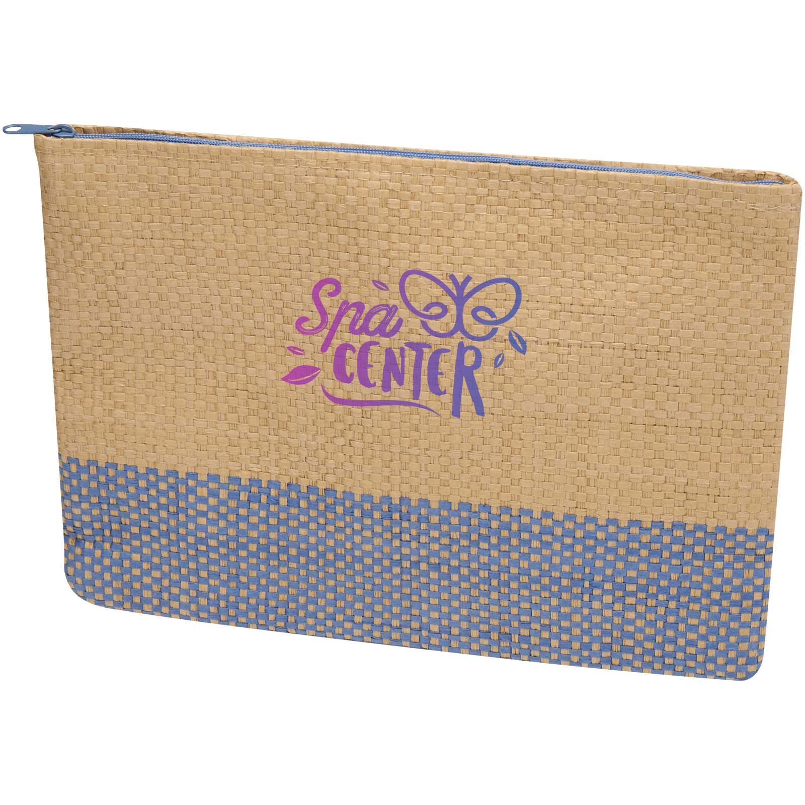 Pochette en papier paille Rhythm avec fermeture à glissière, 3 L