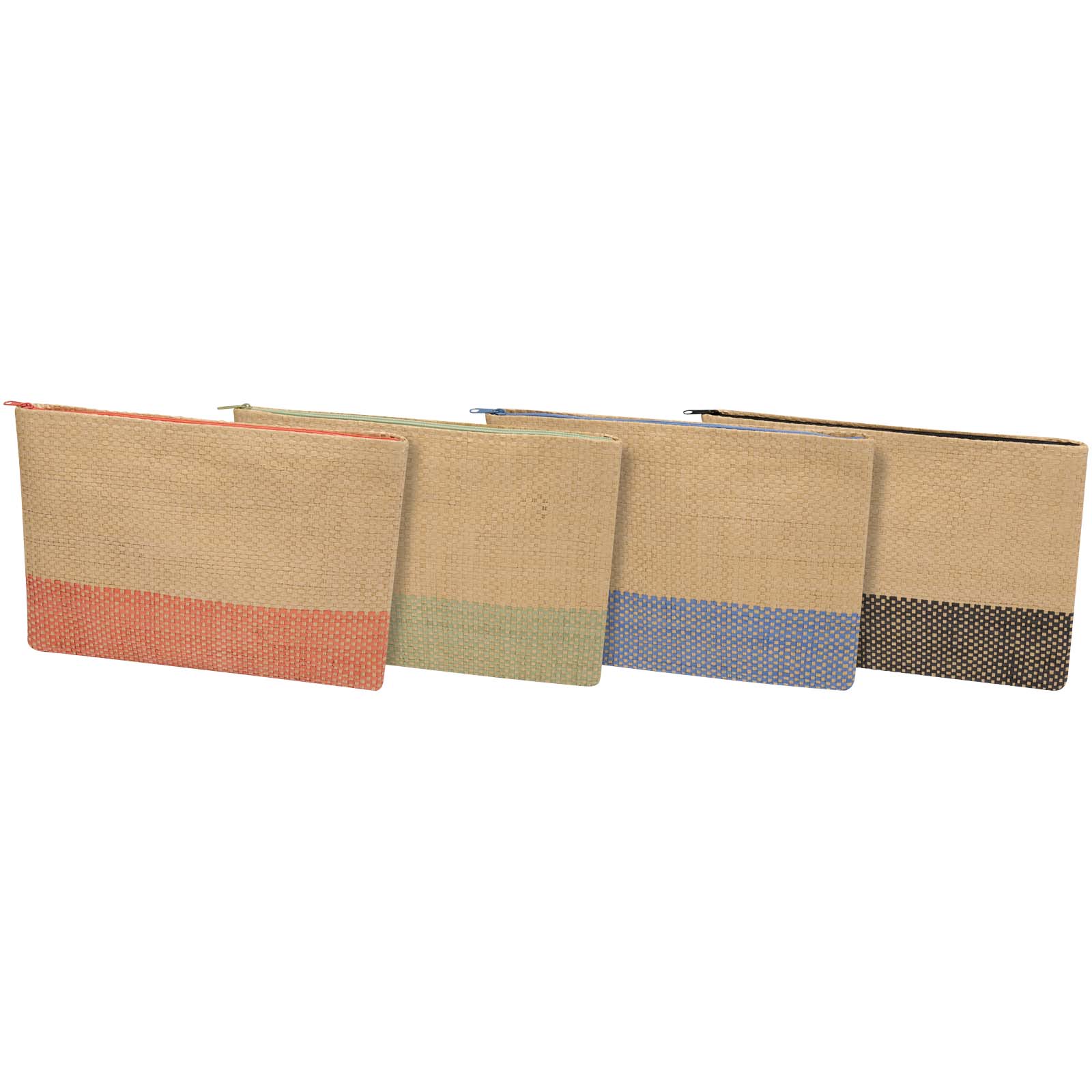 Pochette en papier paille Rhythm avec fermeture à glissière, 3 L