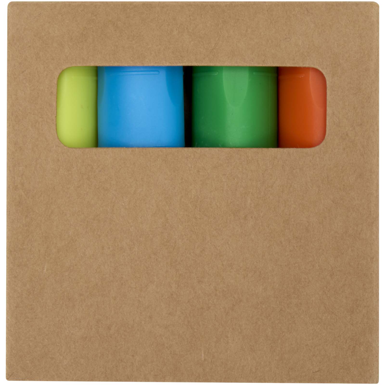 Mini-coffret de surligneurs en plastique recyclé