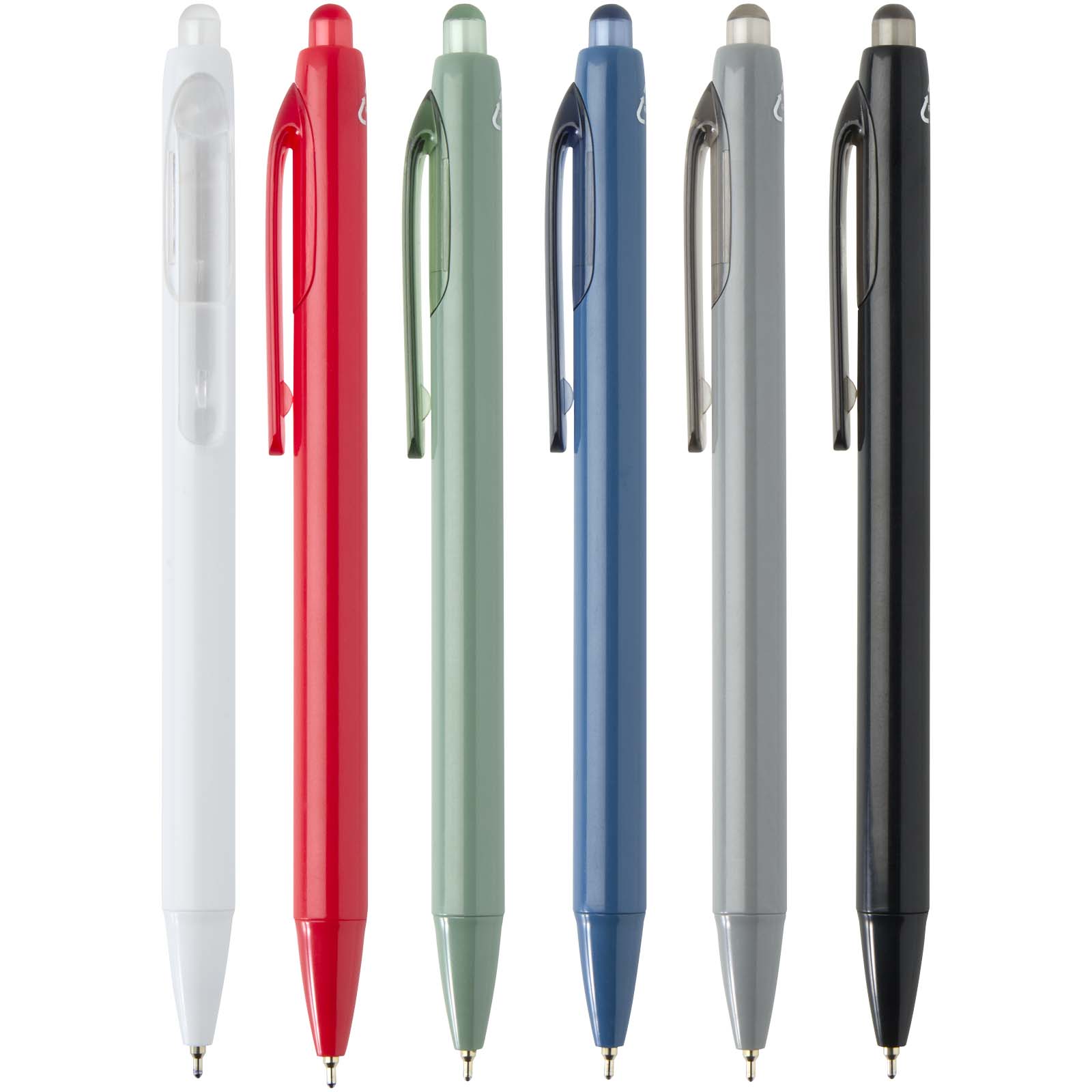 Stylo bille Glen avec double injection recyclé RCS (encre bleue)