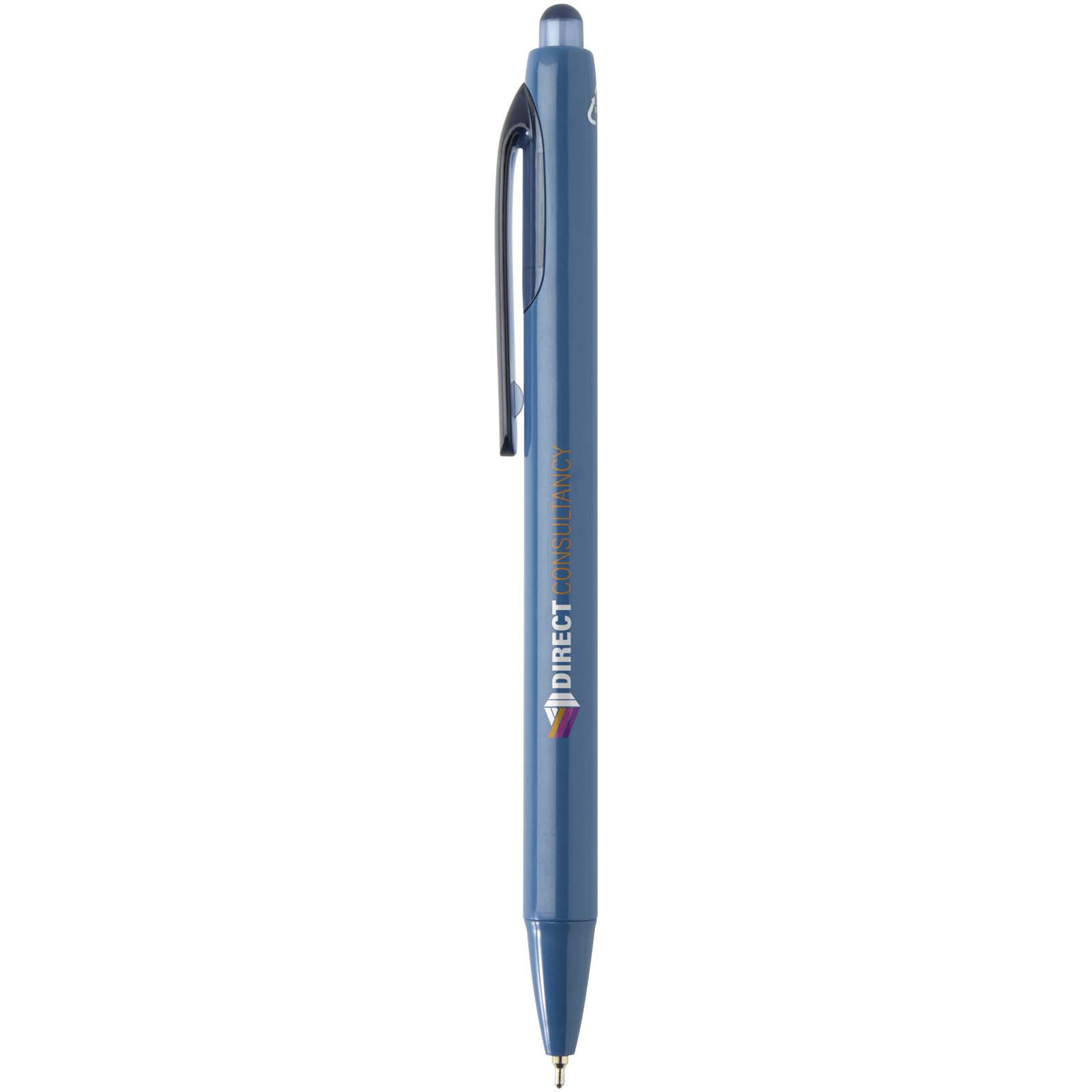 Stylo bille Glen avec double injection recyclé RCS (encre bleue)