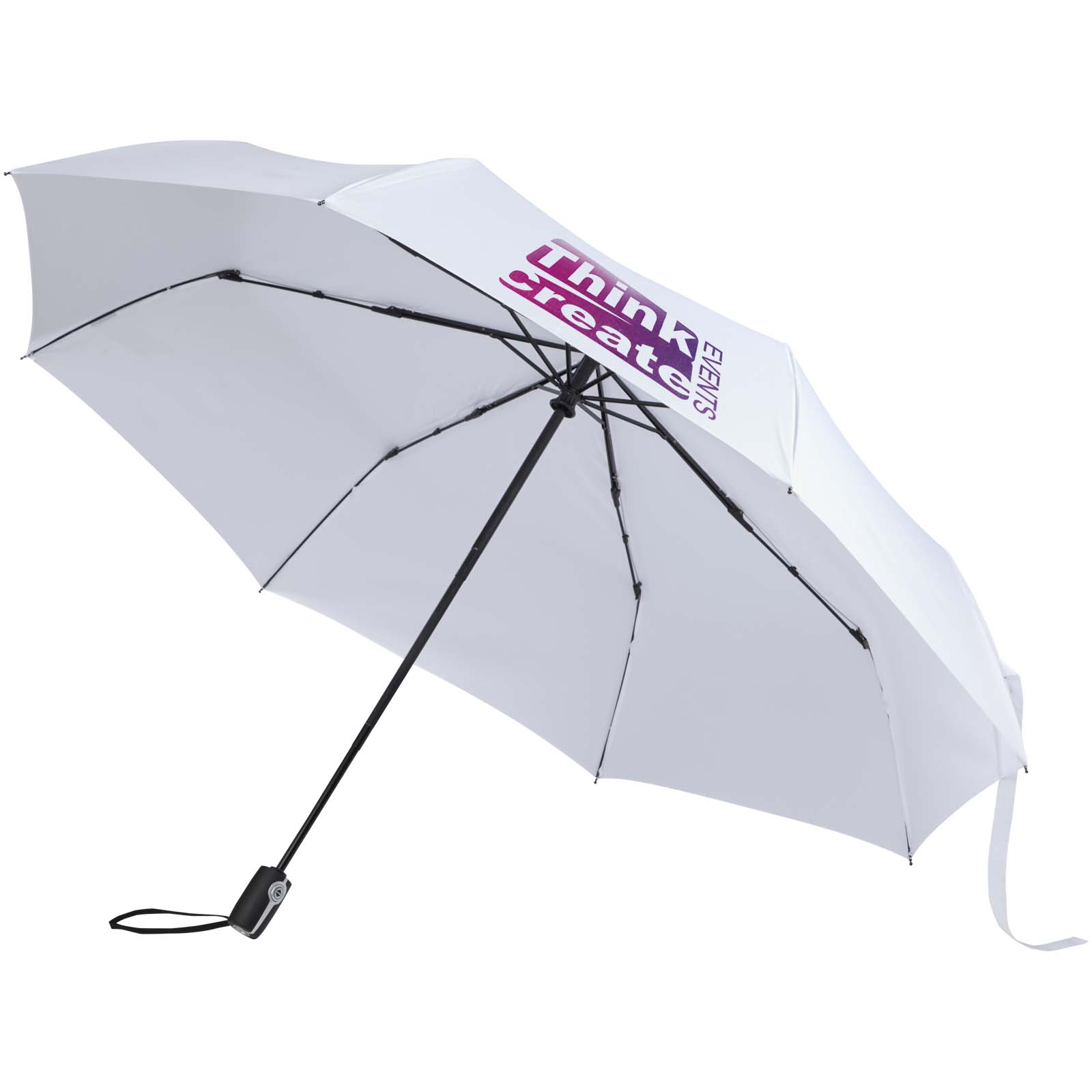 Parapluie pliable Gale de 69 cm à ouverture et fermeture automatiques en RPET