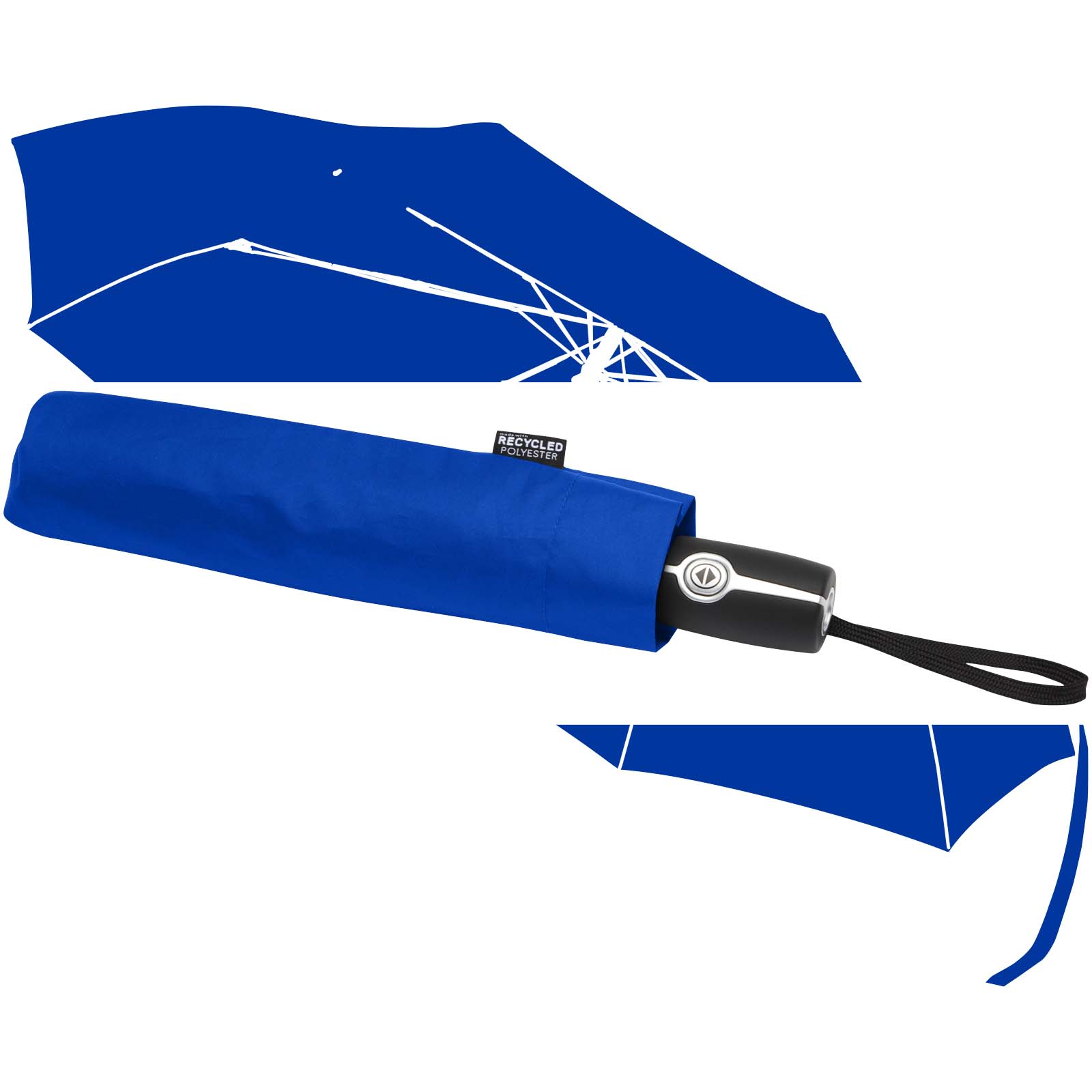 Parapluie pliable Gale de 69 cm à ouverture et fermeture automatiques en RPET