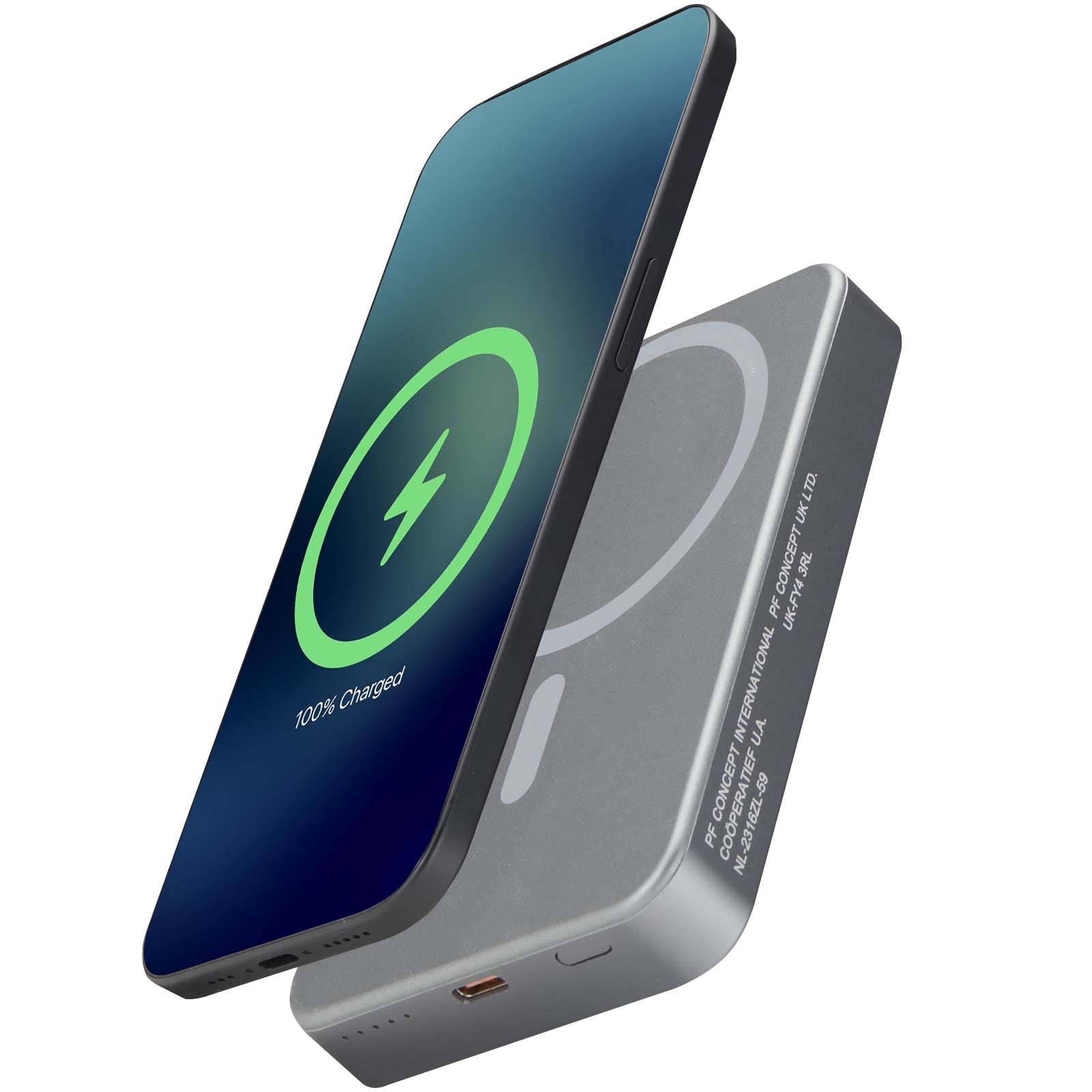 Batterie externe magnétique Avis 10 000 mAh en aluminium recyclé RCS