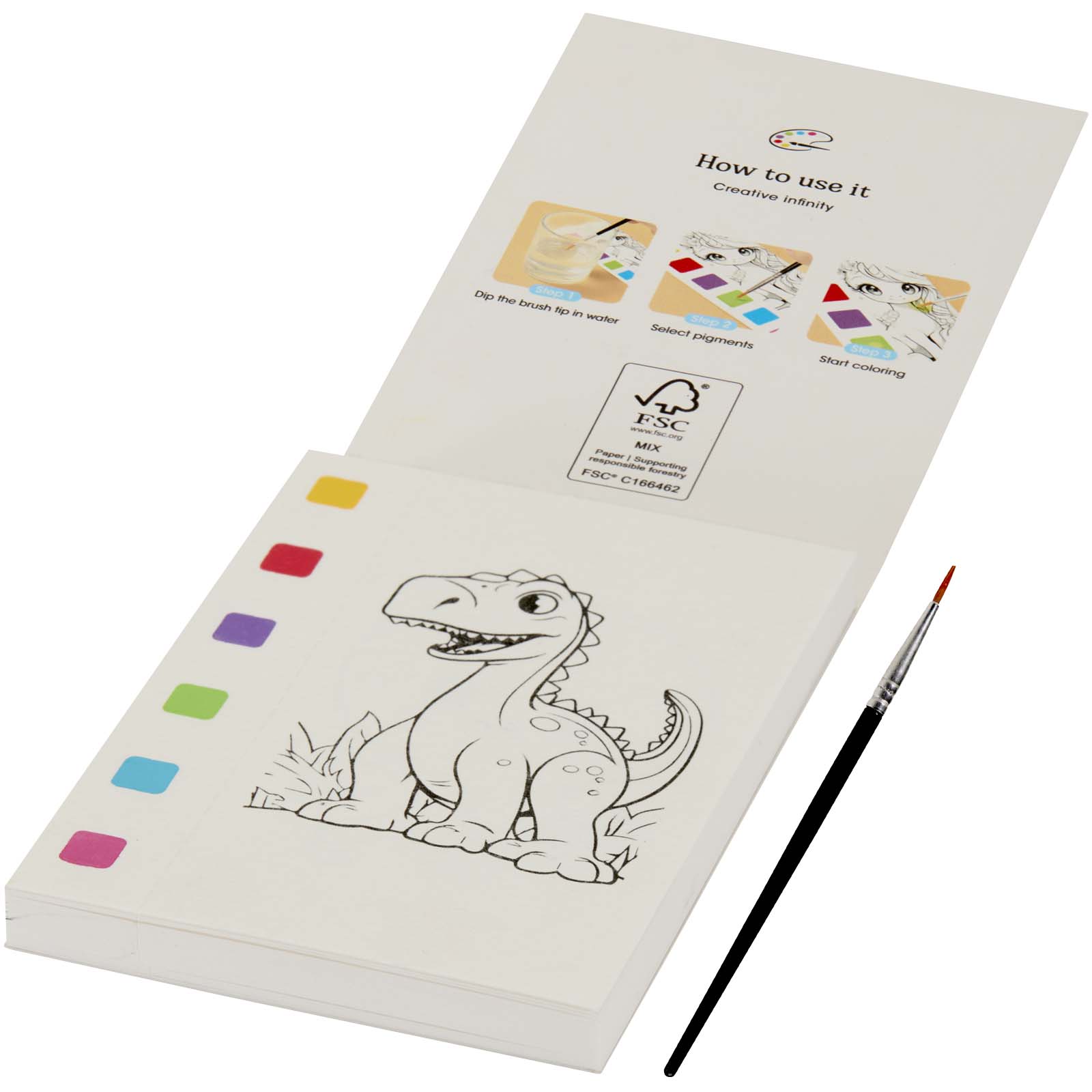 Livre de coloriage Quell et set de crayons pinceaux à eau