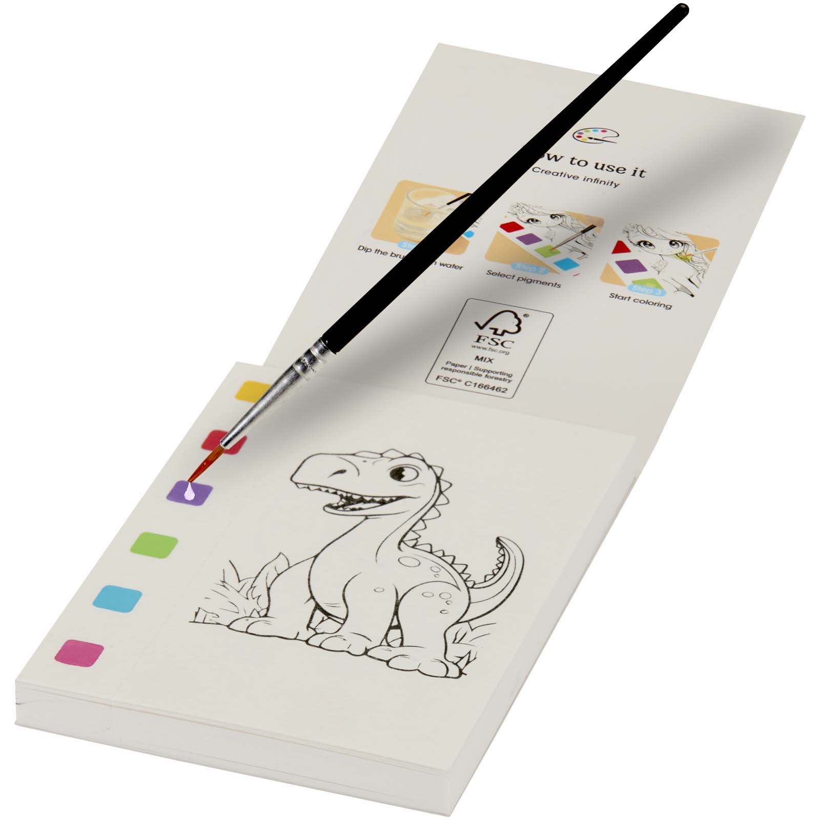 Livre de coloriage Quell et set de crayons pinceaux à eau