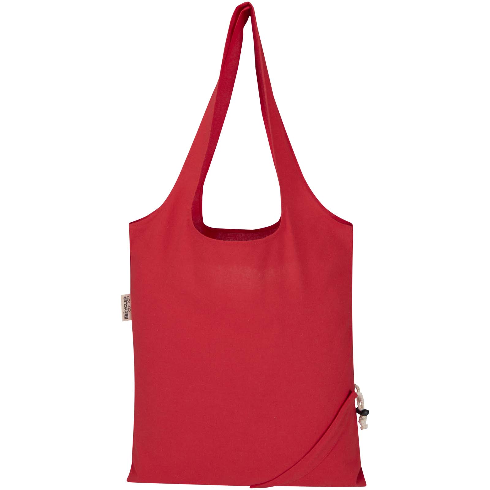 Sac fourre-tout pliable en coton recyclé GRS « Madras Blend » 140 g/m², 7 L