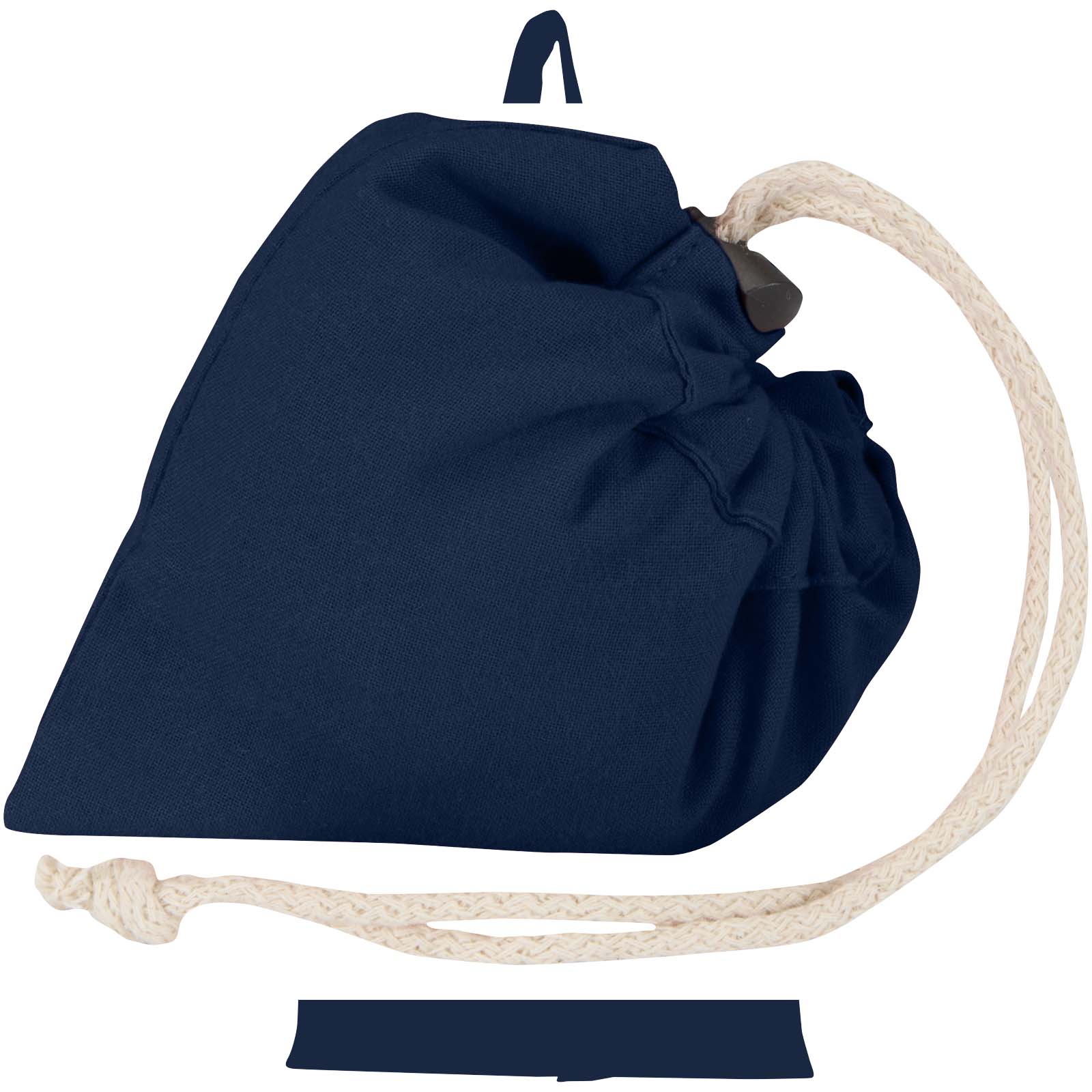 Sac fourre-tout pliable en coton recyclé GRS « Madras Blend » 140 g/m², 7 L