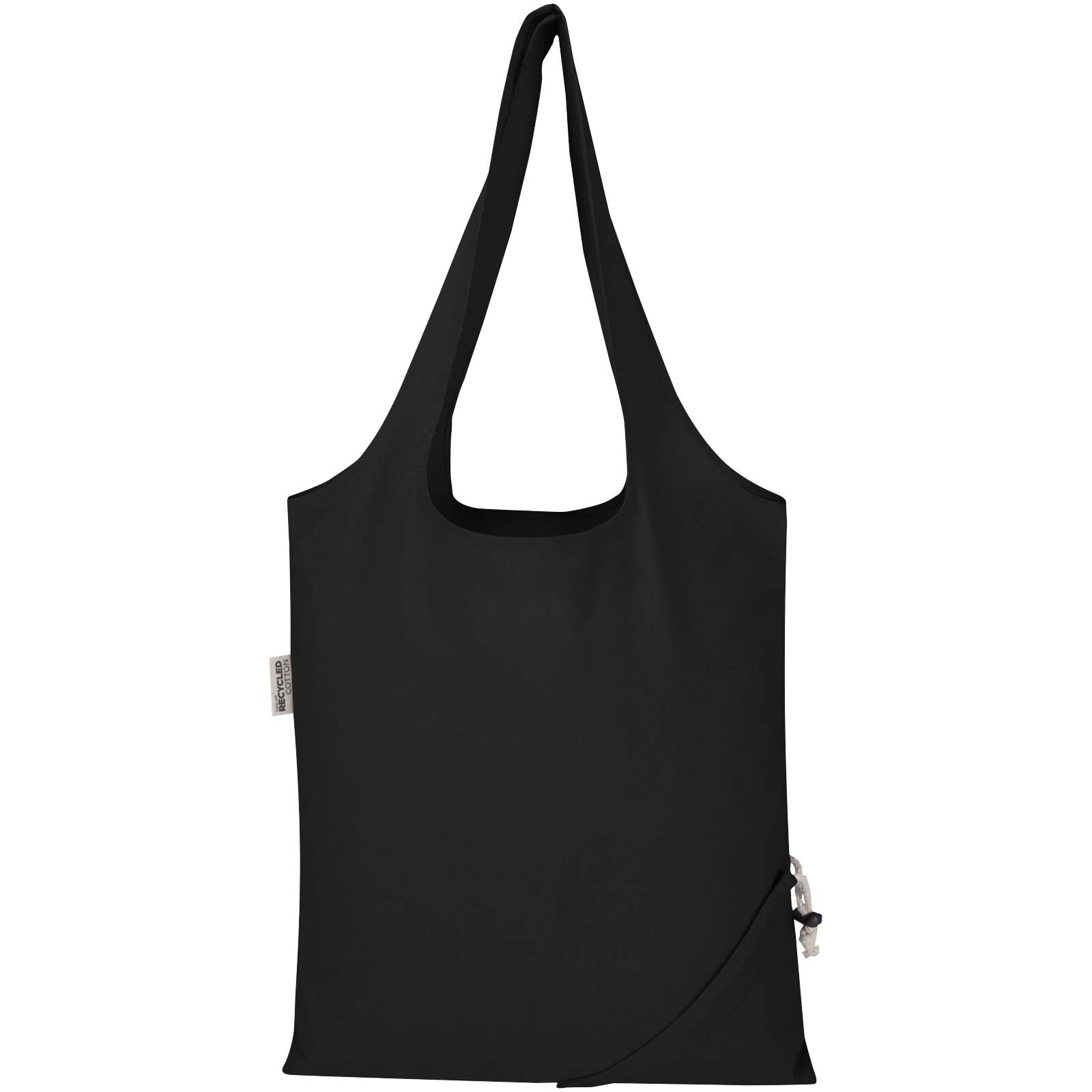 Sac fourre-tout pliable en coton recyclé GRS « Madras Blend » 140 g/m², 7 L