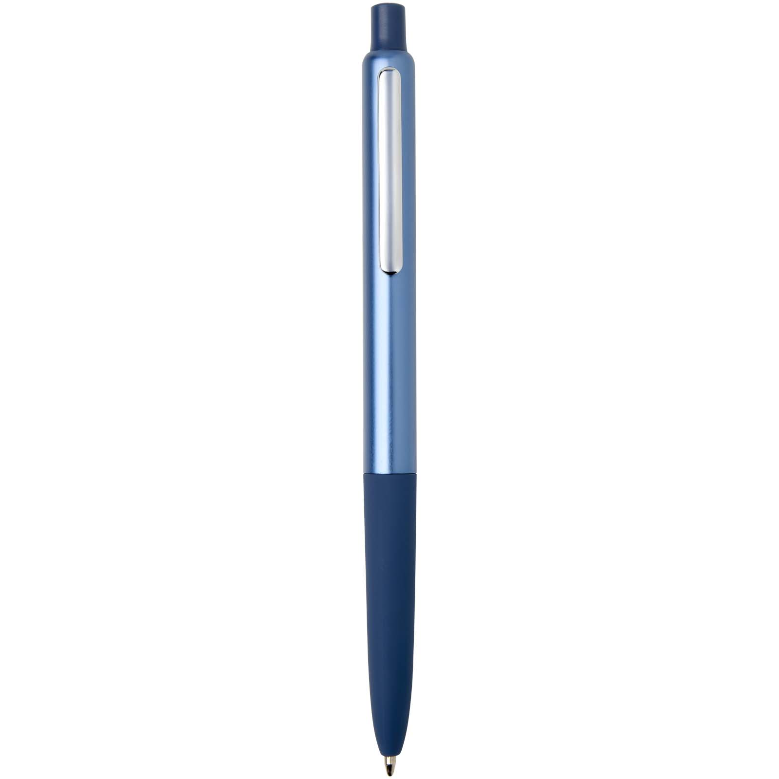 Stylo à bille Soffit en aluminium recyclé, à mécanisme à clic et anodisé (encre bleue)