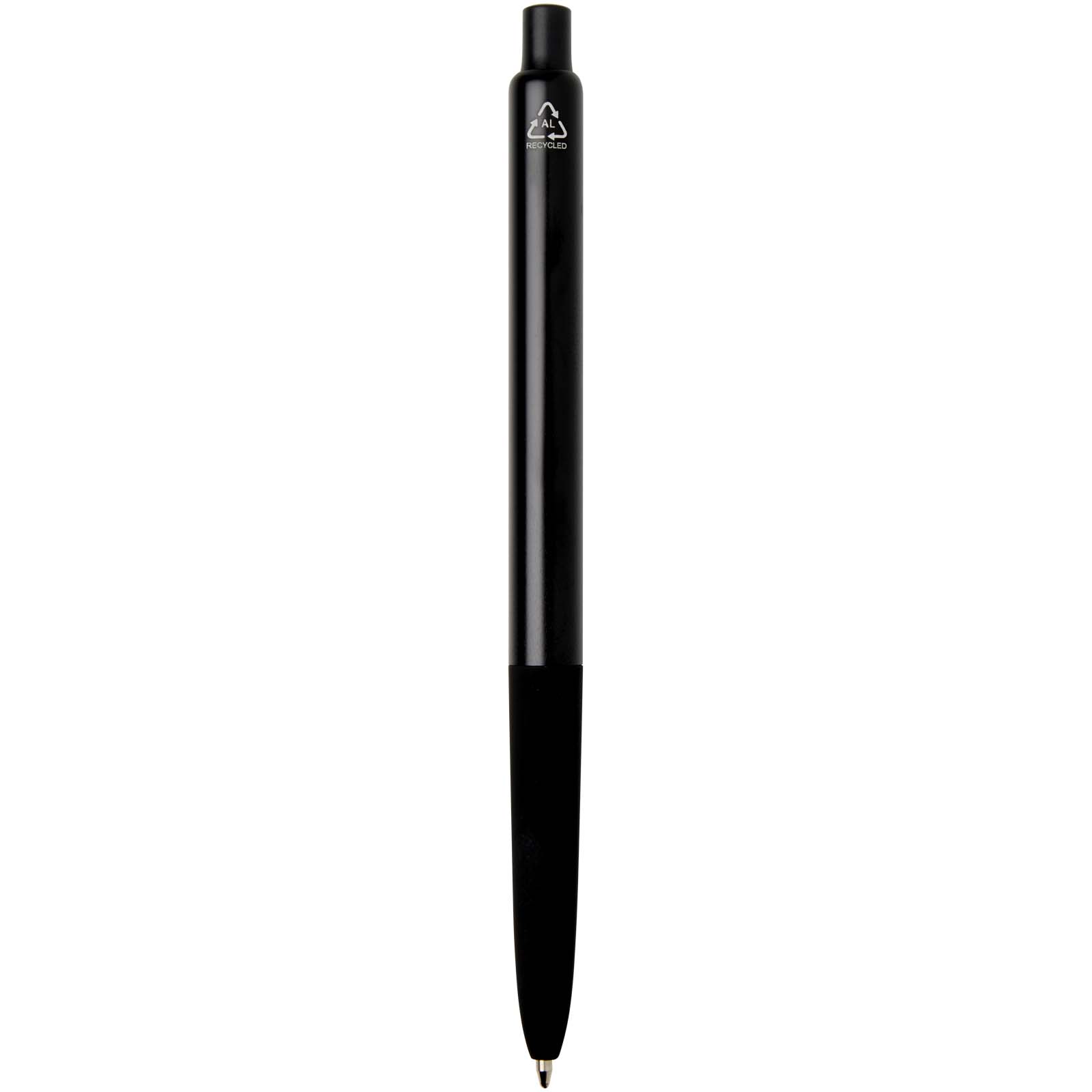 Stylo à bille Soffit en aluminium recyclé, à mécanisme à clic et anodisé (encre bleue)