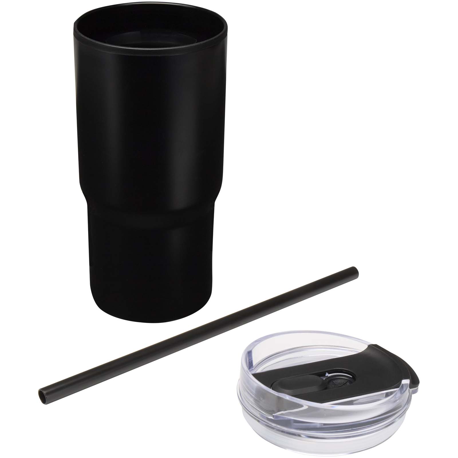 Gobelet isotherme à double paroi Westin 540 ml en RCS recyclé, avec paille
