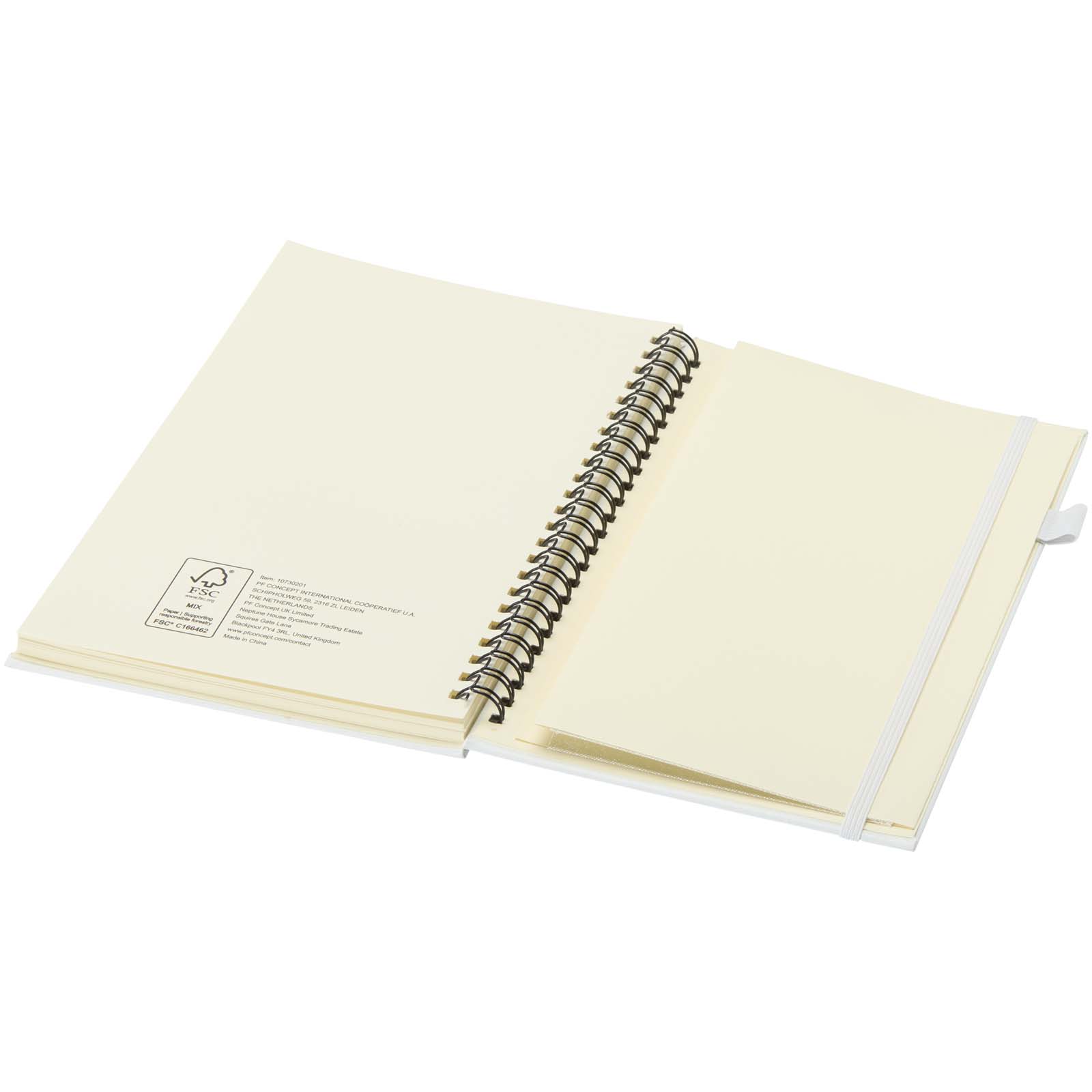 JournalBooks Cahier à spirales Liss A5 à couverture rigide en plastique recyclé