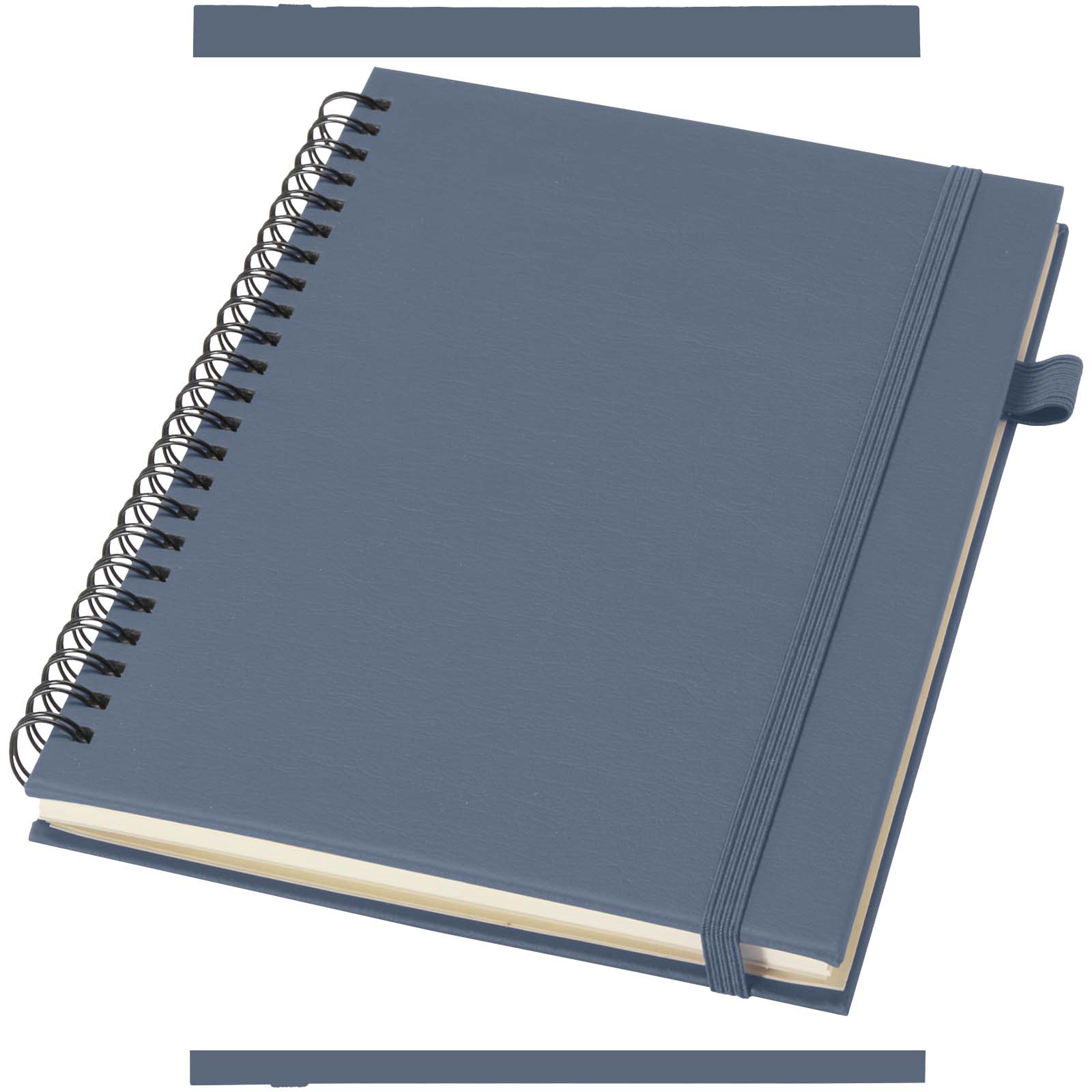 JournalBooks Cahier à spirales Liss A5 à couverture rigide en plastique recyclé