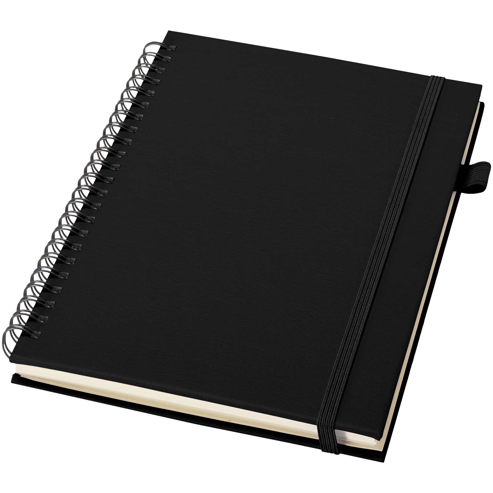 JournalBooks Cahier à spirales Liss A5 à couverture rigide en plastique recyclé