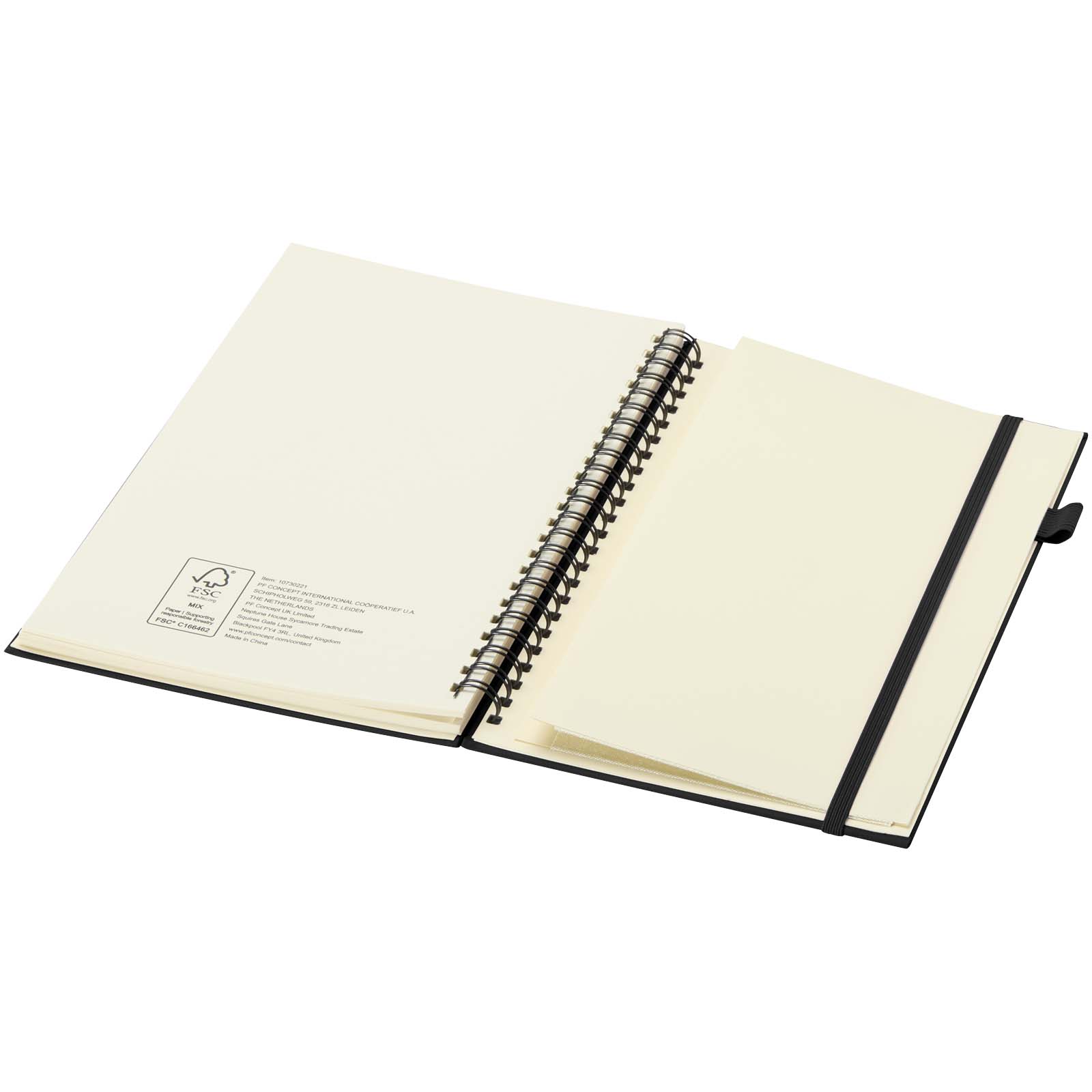 JournalBooks Cahier à spirales Liss A5 à couverture rigide en plastique recyclé
