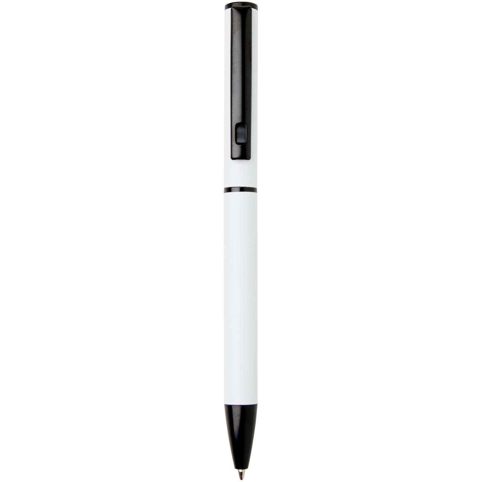 Stylo à bille à ressort en aluminium recyclé Verton avec capuchon (encre bleue)