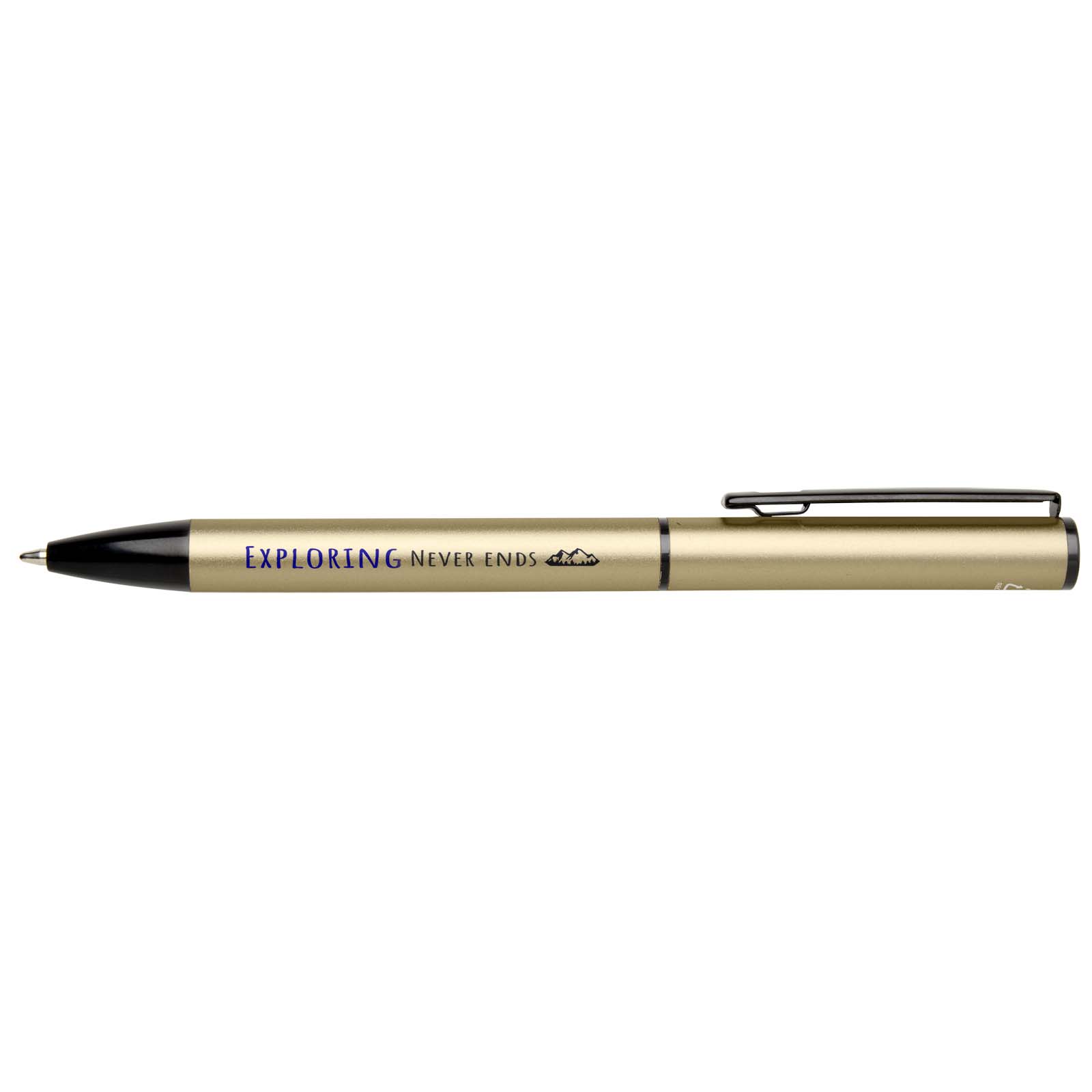 Stylo à bille à ressort en aluminium recyclé Verton avec capuchon (encre bleue)