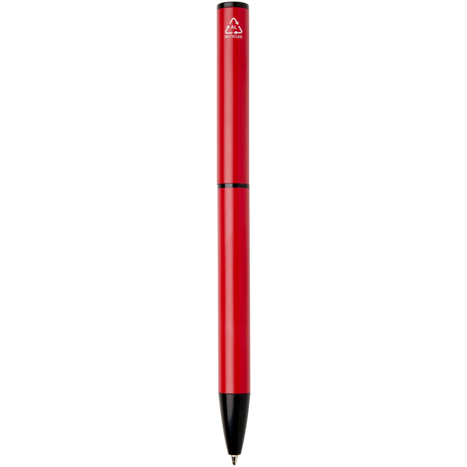 Stylo à bille à ressort en aluminium recyclé Verton avec capuchon (encre bleue)