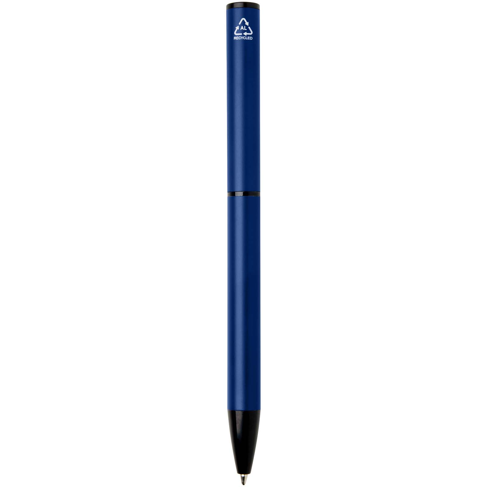 Stylo à bille à ressort en aluminium recyclé Verton avec capuchon (encre bleue)