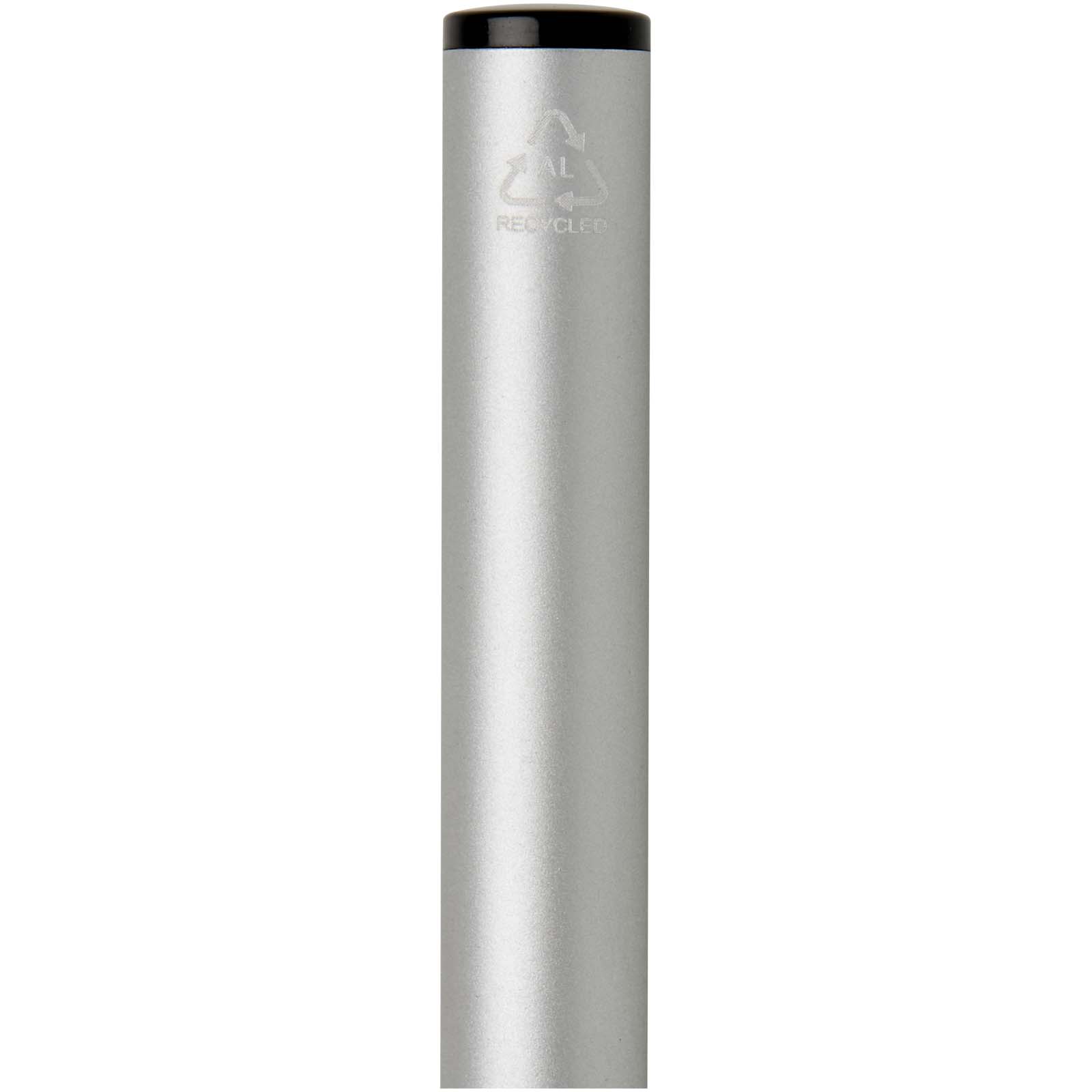 Stylo à bille à ressort en aluminium recyclé Verton avec capuchon (encre bleue)