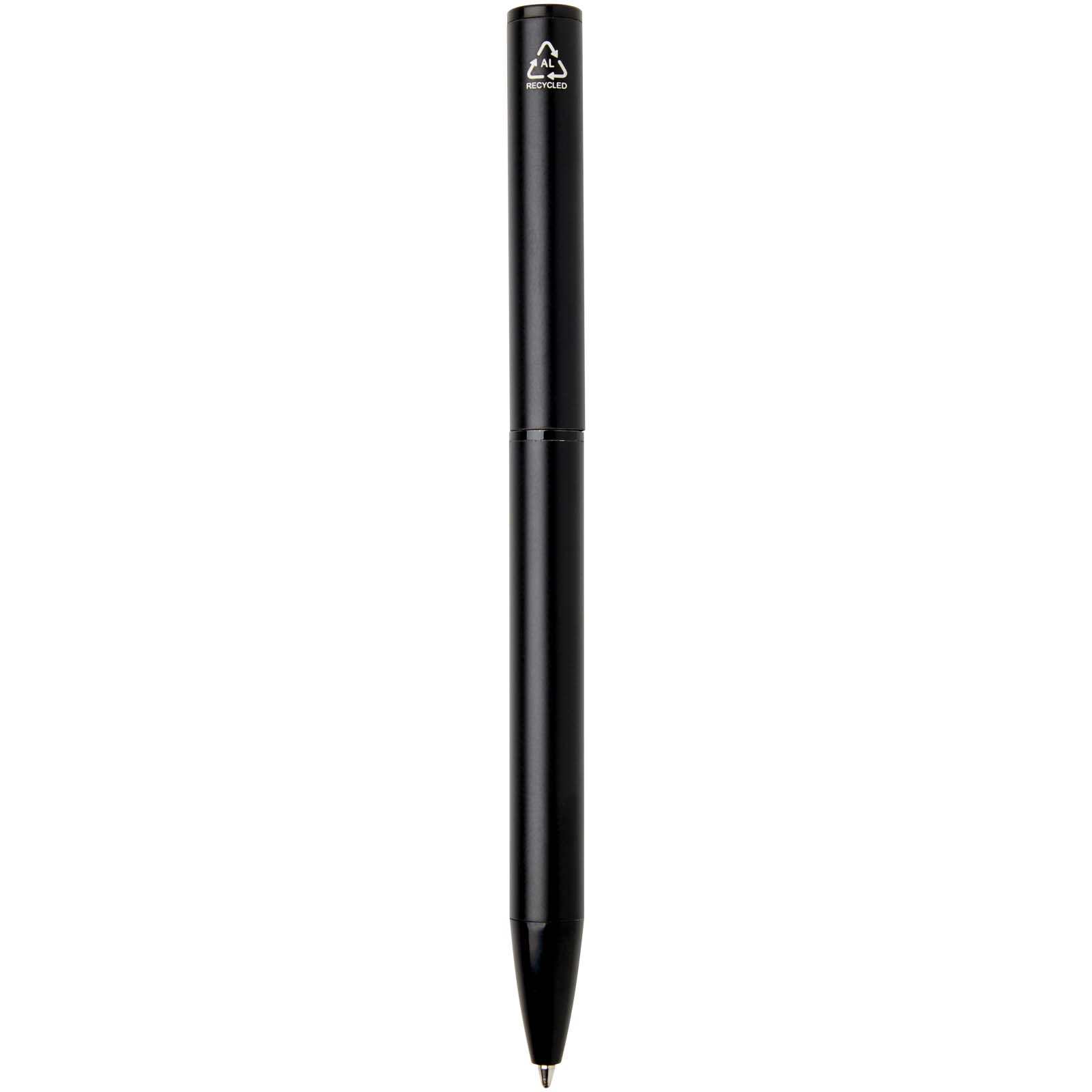 Stylo à bille à ressort en aluminium recyclé Verton avec capuchon (encre bleue)