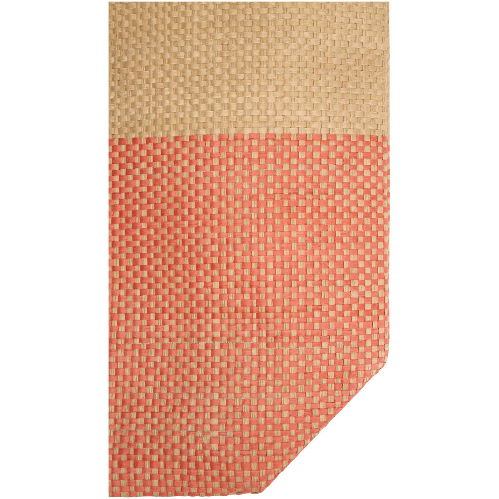 Grand sac fourre-tout en papier paille Rhythm avec fermeture à glissière, 21 L