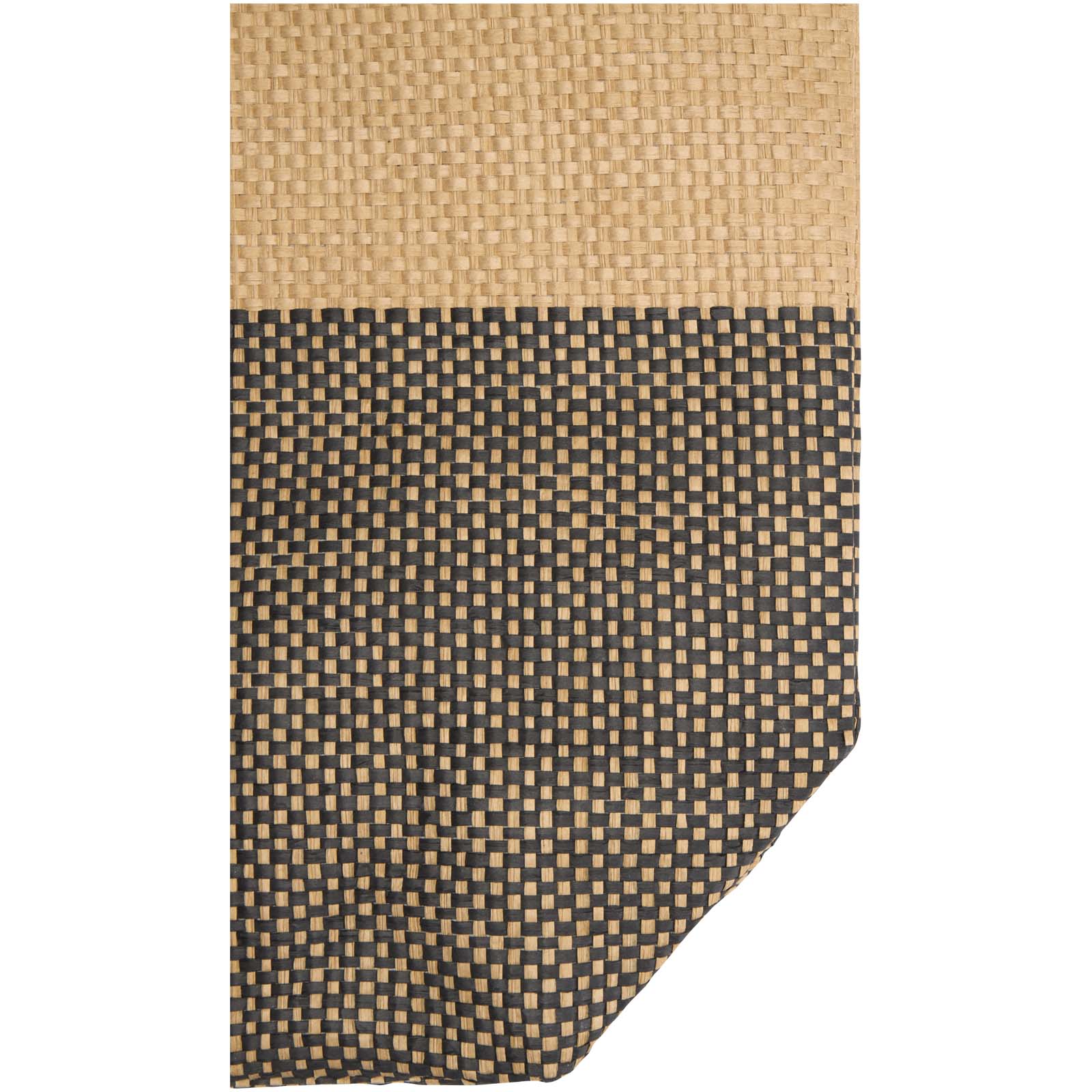 Grand sac fourre-tout en papier paille Rhythm avec fermeture à glissière, 21 L
