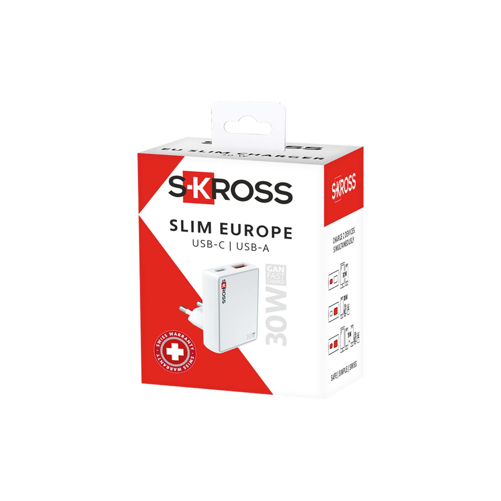 Chargeur mural SKROSS® Slim 30 W pour l'Europe