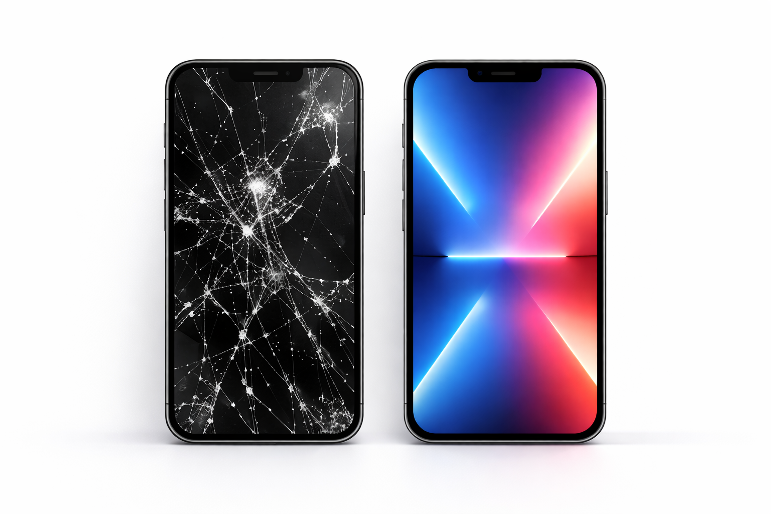 Before and After Phone Repair