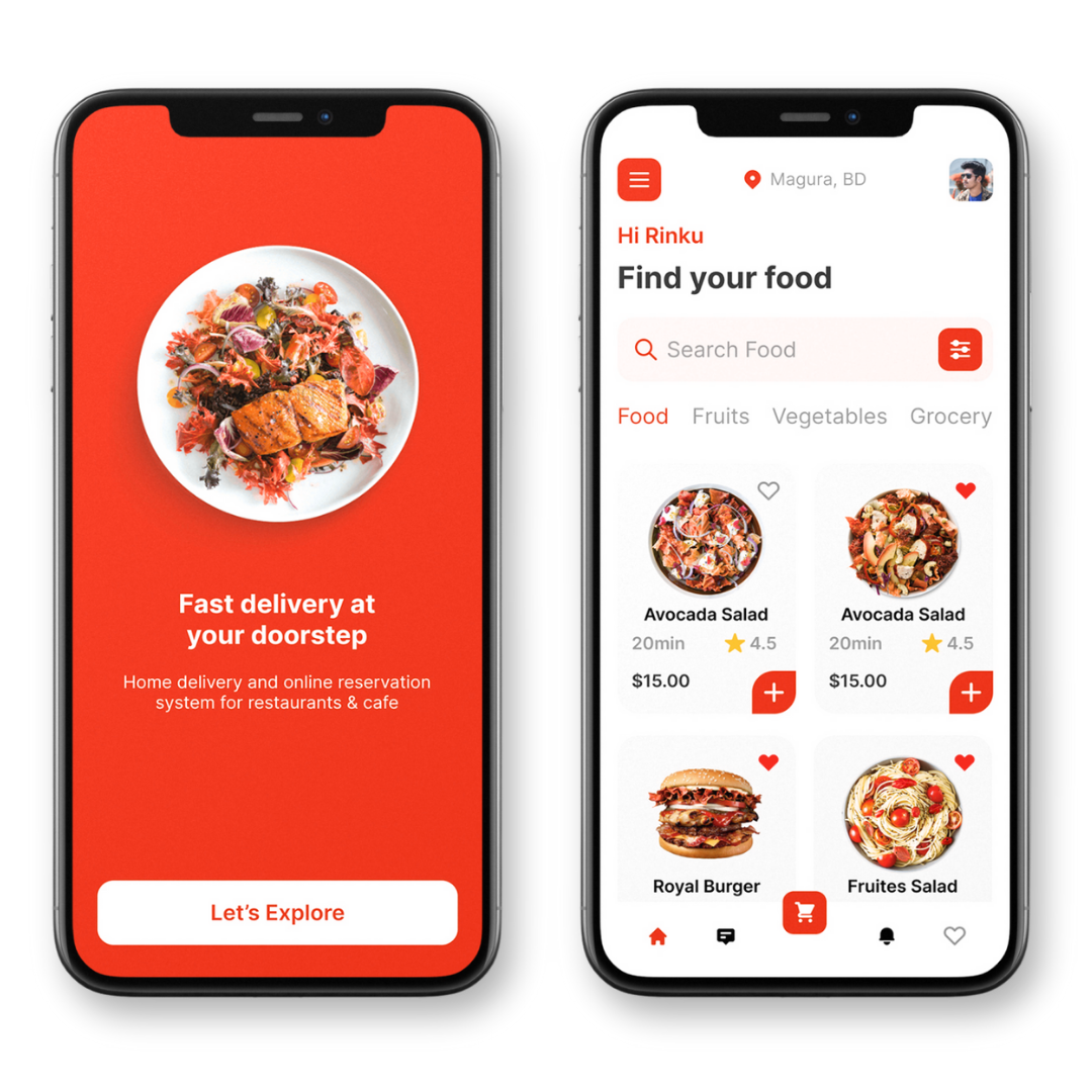Food Delivery app development services - premium app developer 1