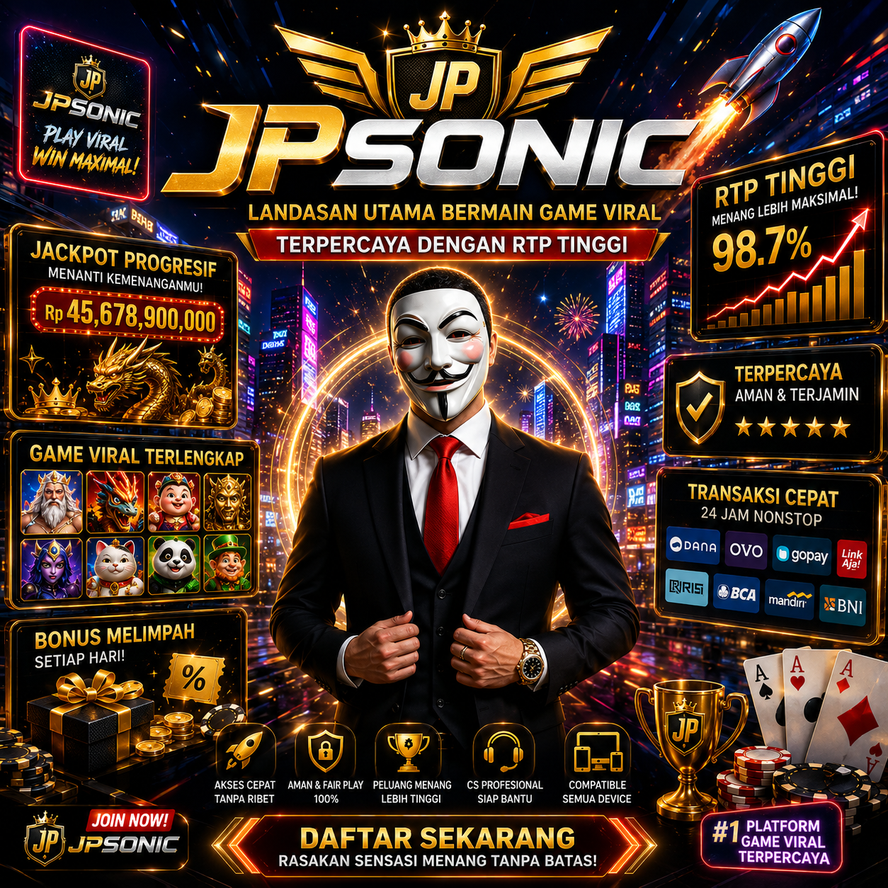 JPSONIC : Landasan Utama Bermain Game Viral Terpercaya dengan RTP Tinggi