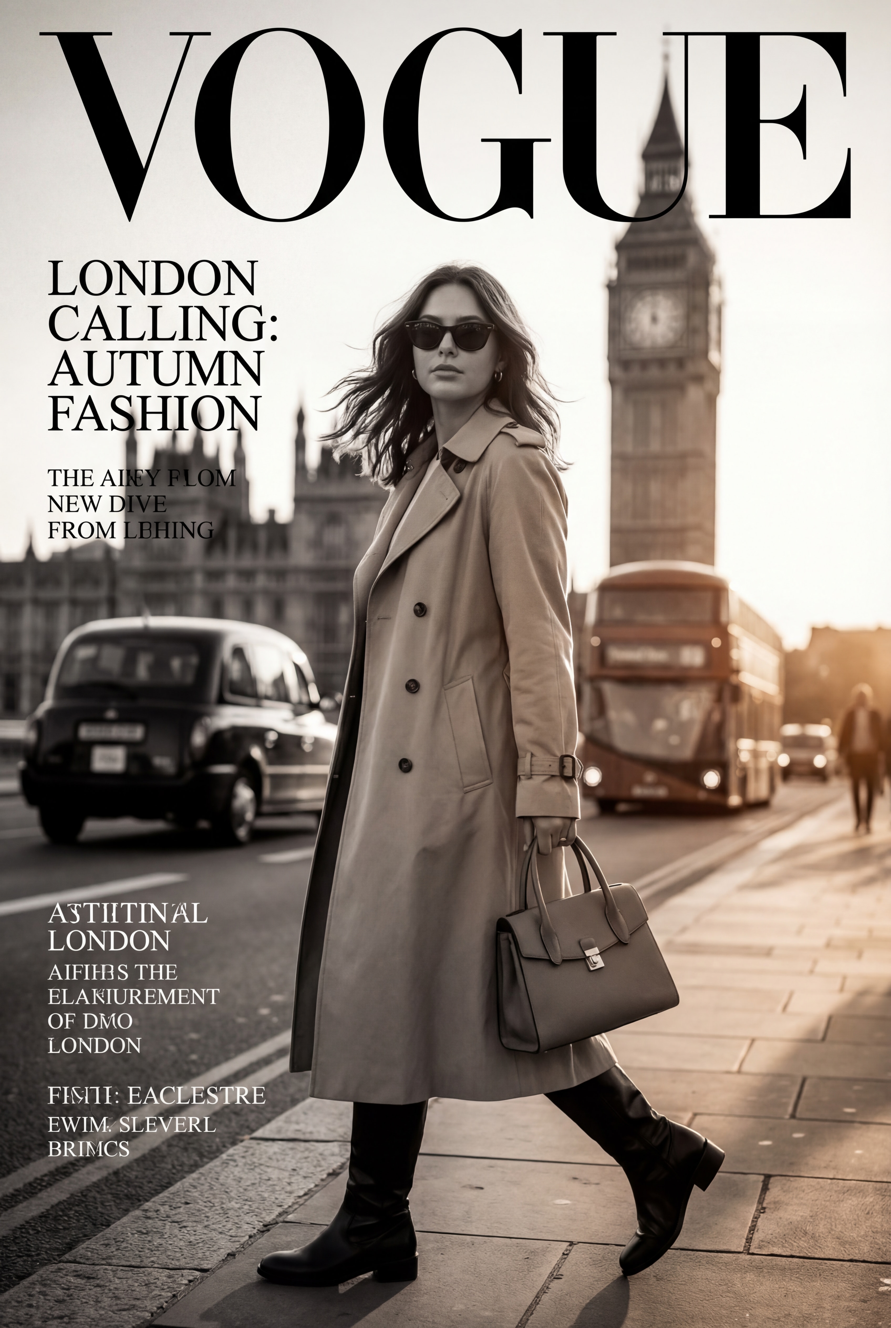 London Street AI image template preview