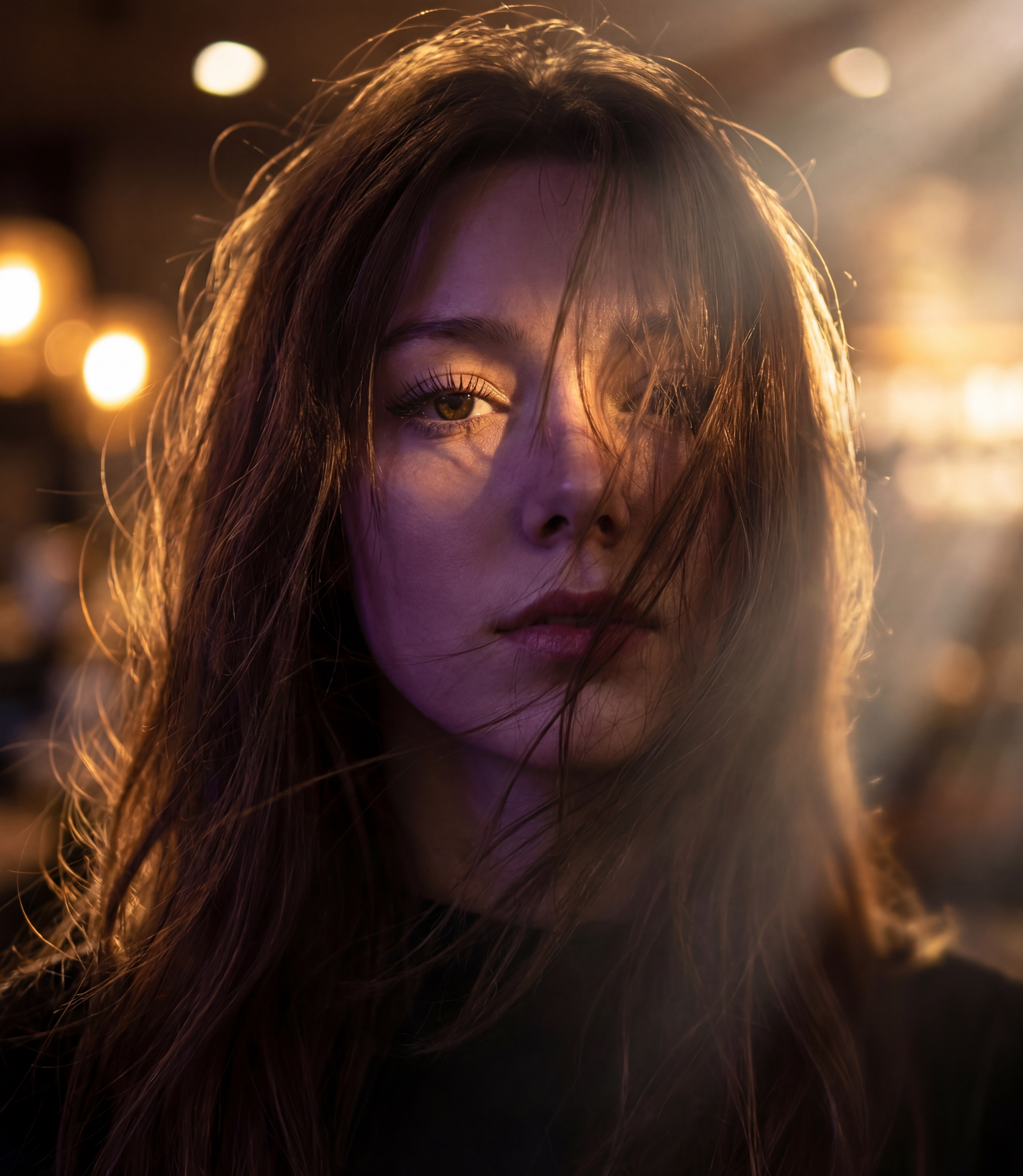 Messy Hair Glow Portrait example 5