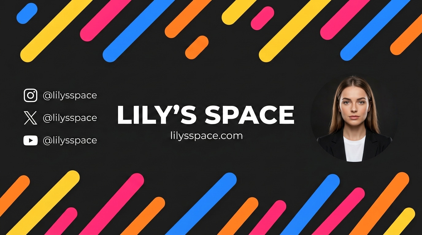 Vibrant Geometric Studio Banner AI image template preview