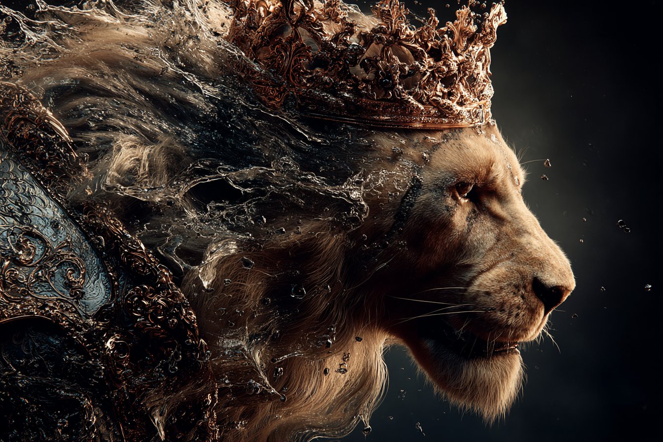 Regal Lion Creative Challenge Portrait AI template preview