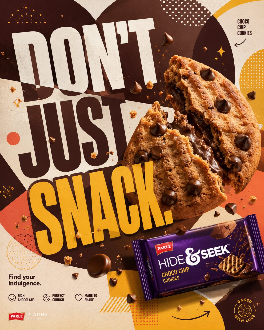 Parle Hide and Seek Cookie Campaign Poster AI template preview