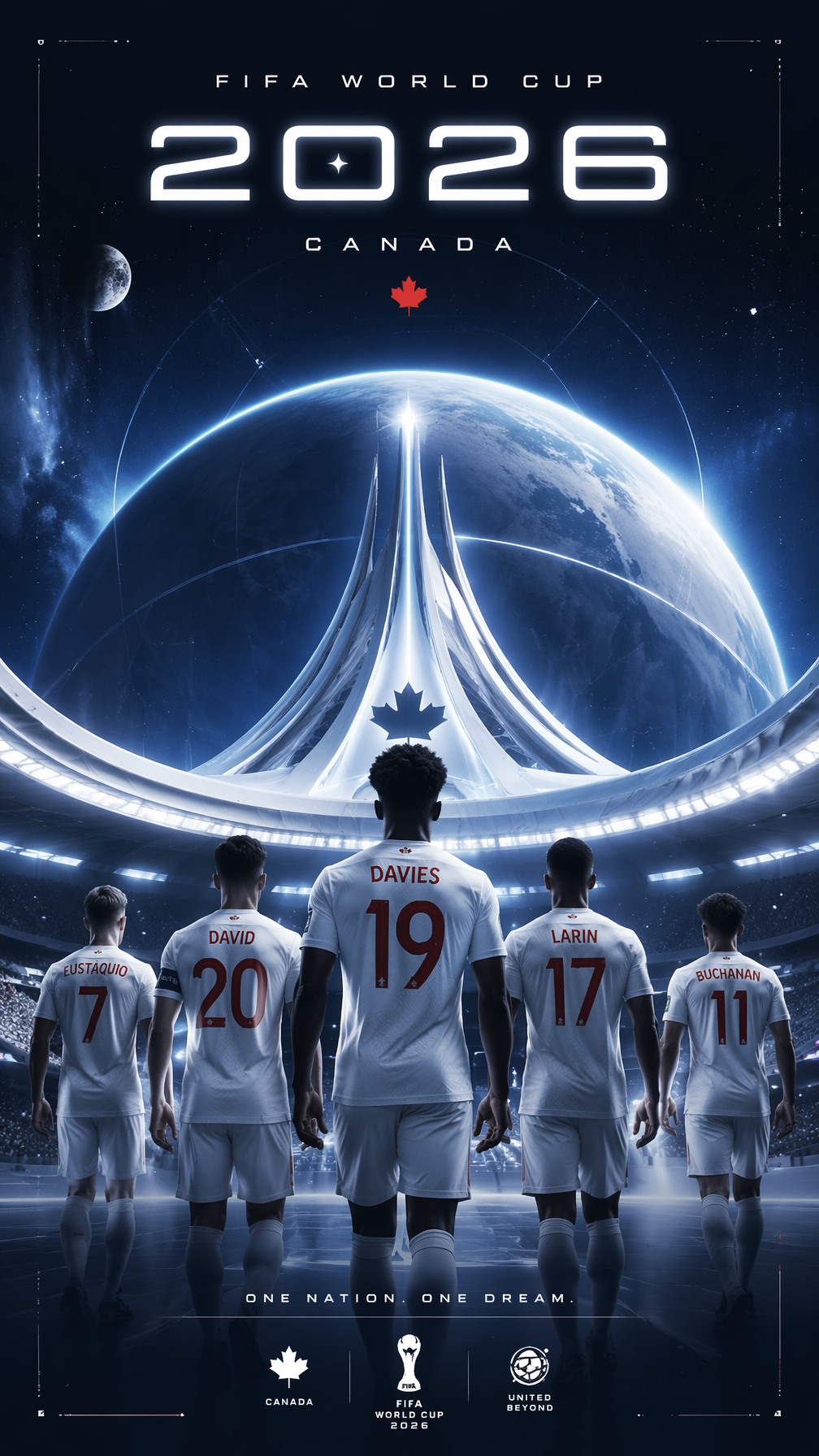 FIFA 2026 Canada — Cosmic Starfield Stadium AI template preview