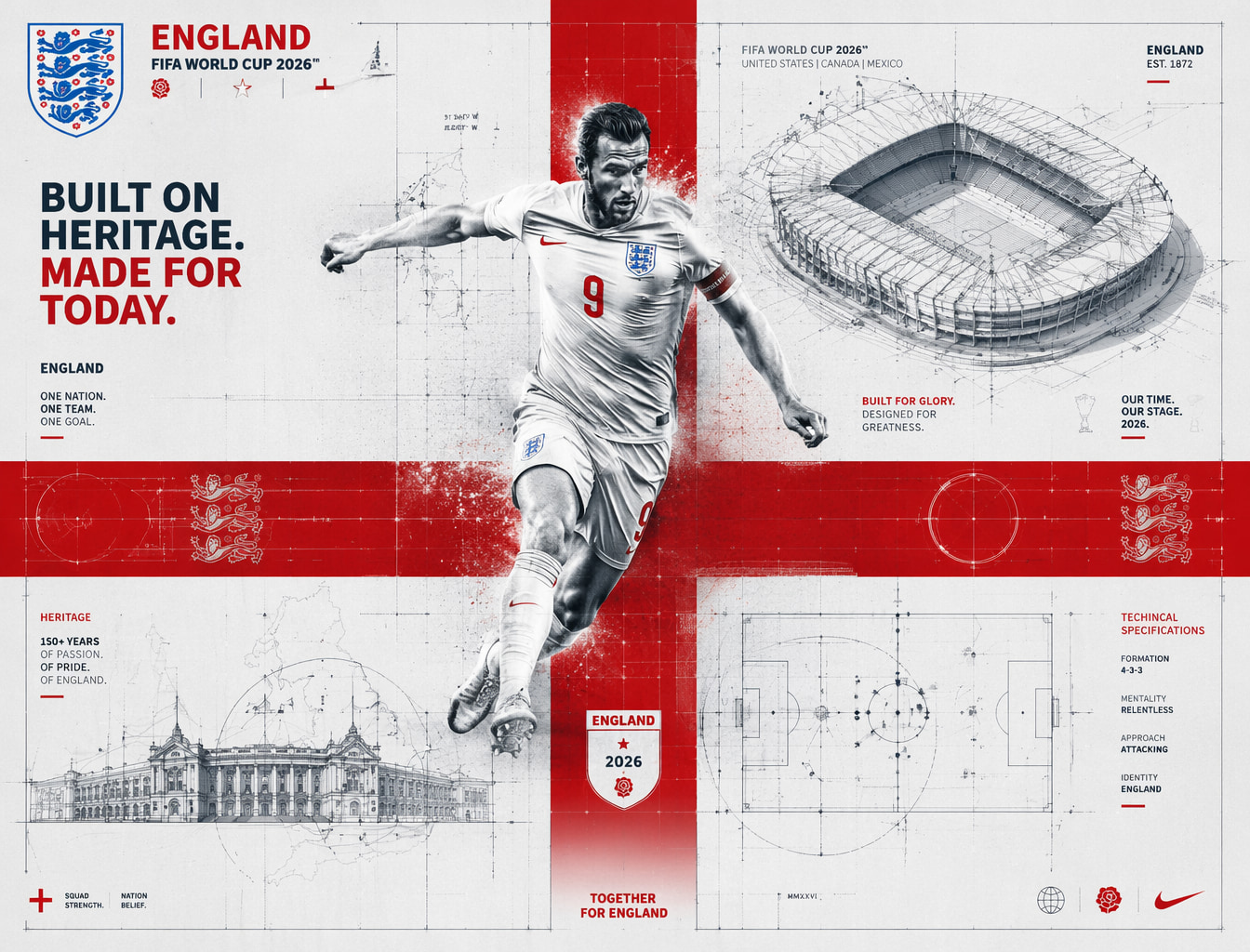 FIFA 2026 England — Blueprint Heritage AI template preview