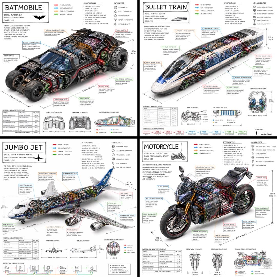 Isometric Vehicle Teardown Infographic Template AI template preview